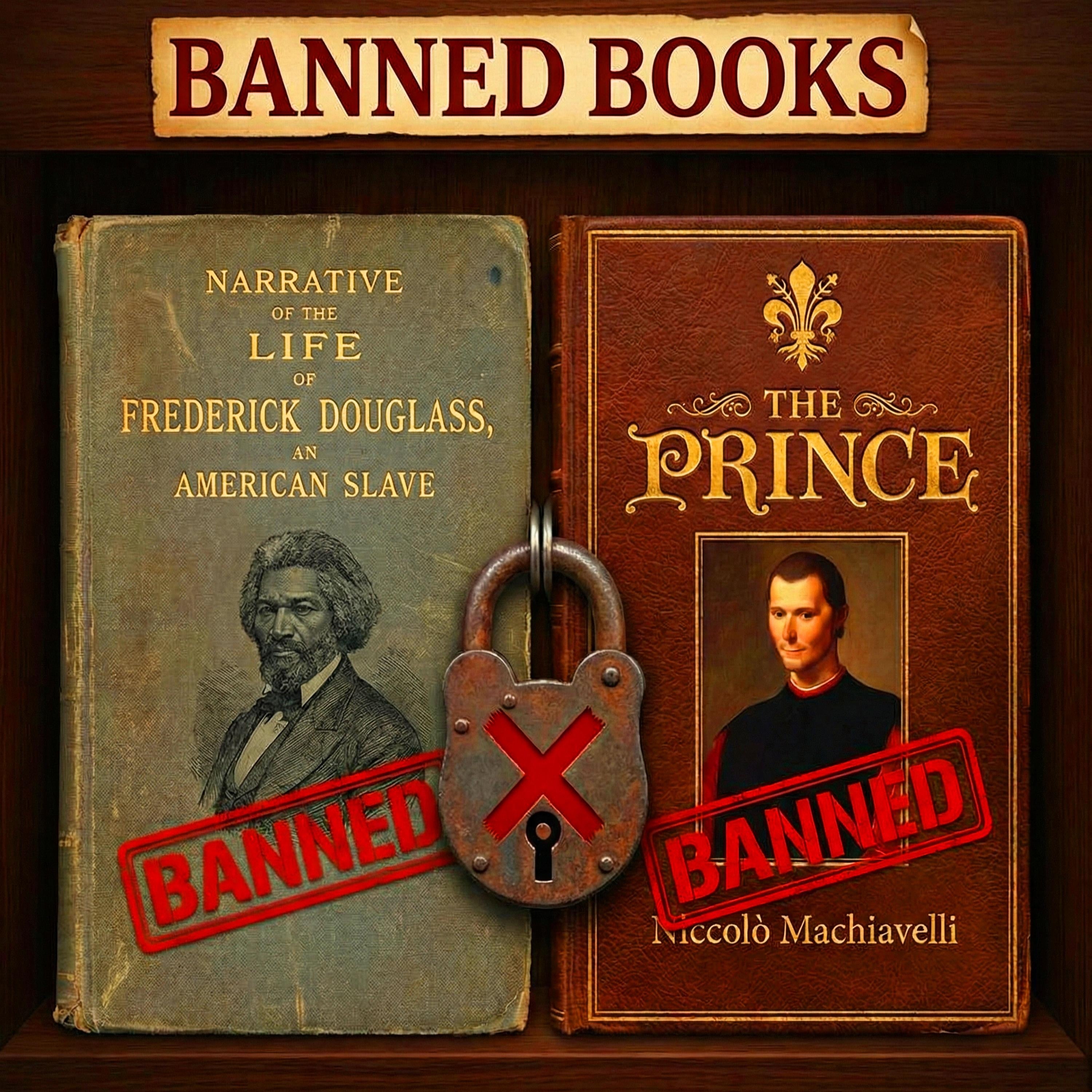 Banned Books Collection - The Prince + Narrative of the Life of Frederick Douglass an American Slave