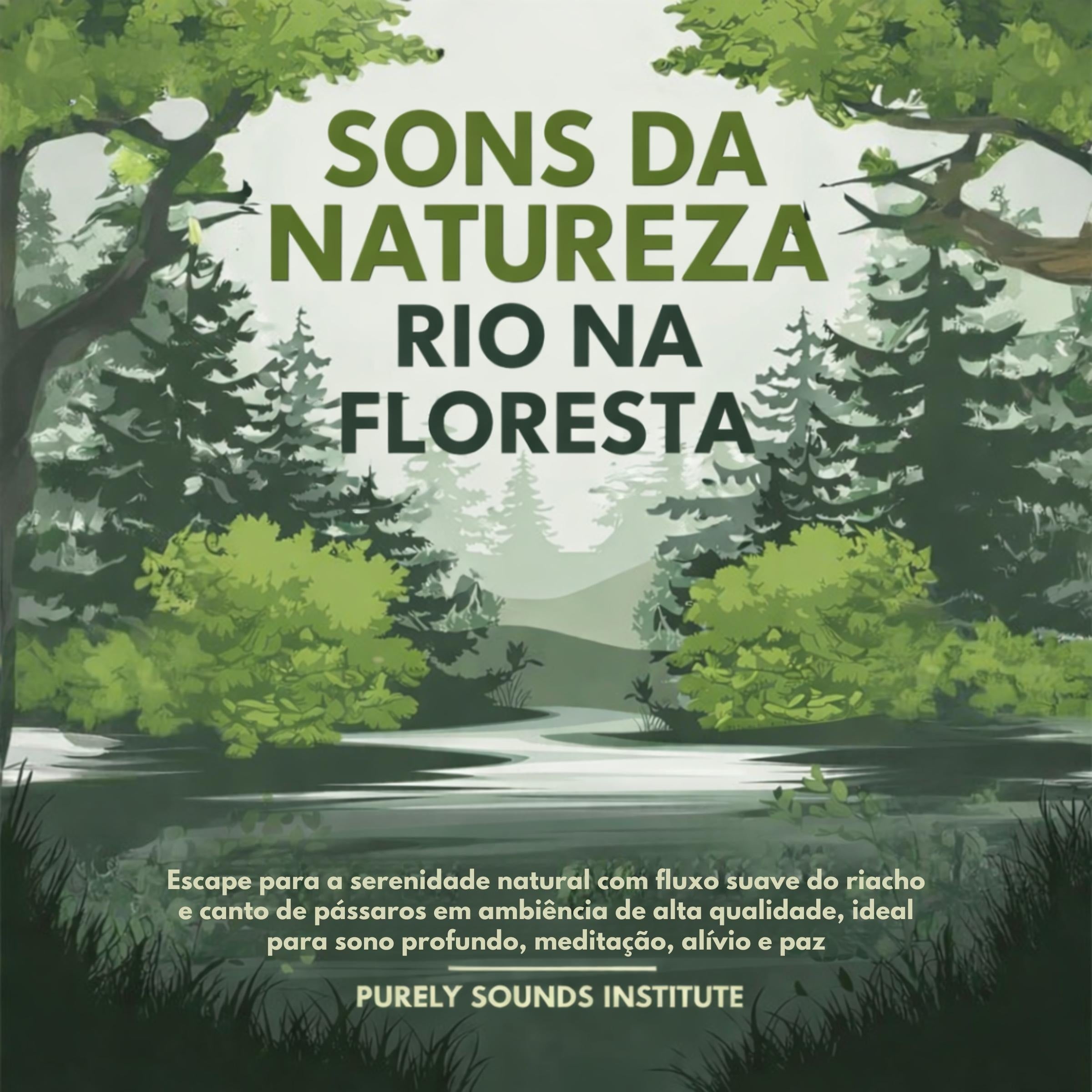 Sons da Natureza de Rio na Floresta: Escape para a Serenidade Natural com Fluxo Suave do Riacho e Canto de Pássaros em Ambiência de Alta Qualidade, Ideal para Sono Profundo, Meditação, Alívio e Paz