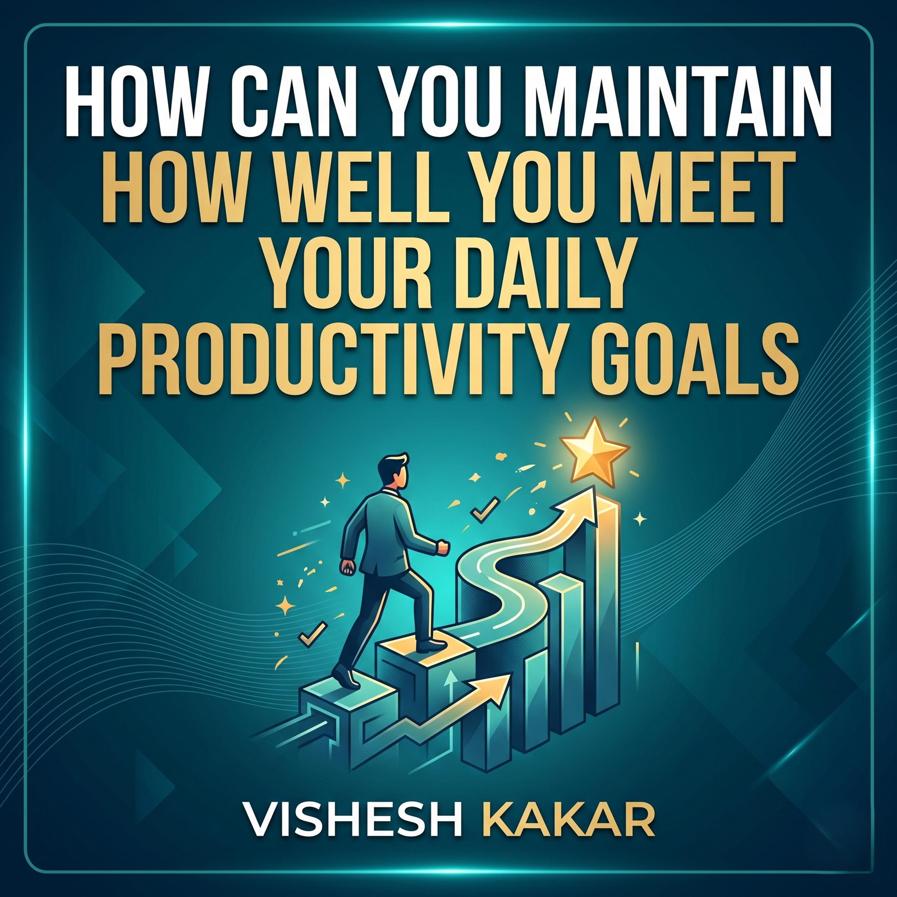 How can you maintain how well you meet your daily productivity goals