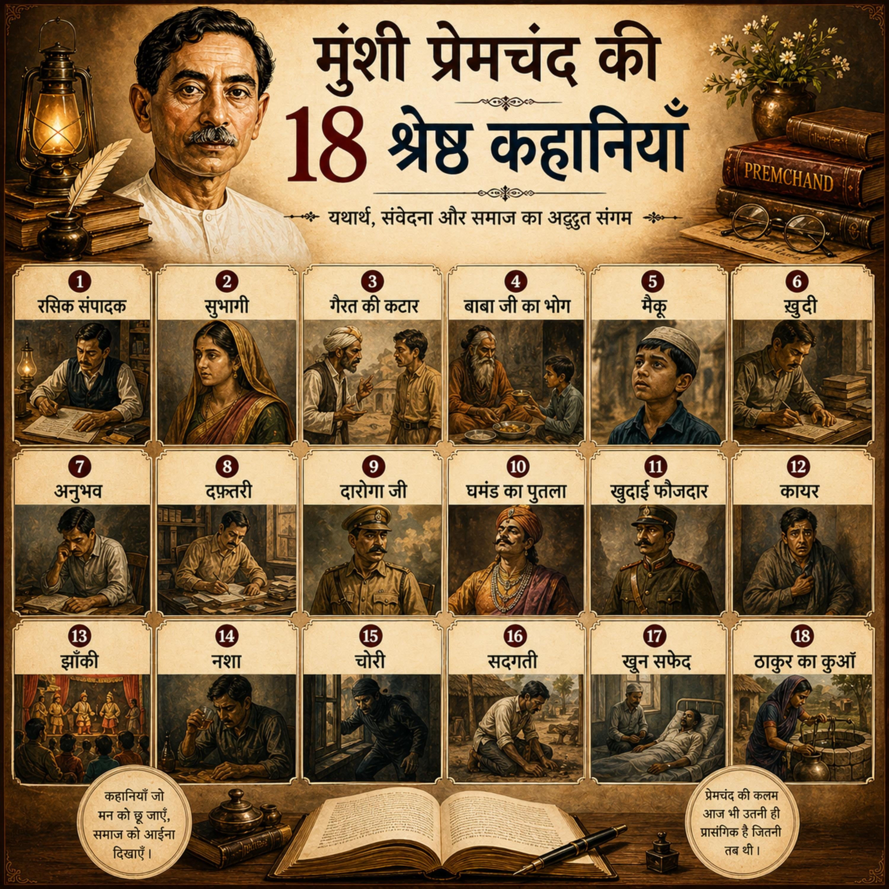 Munshi Premchand - 18 Best Stories