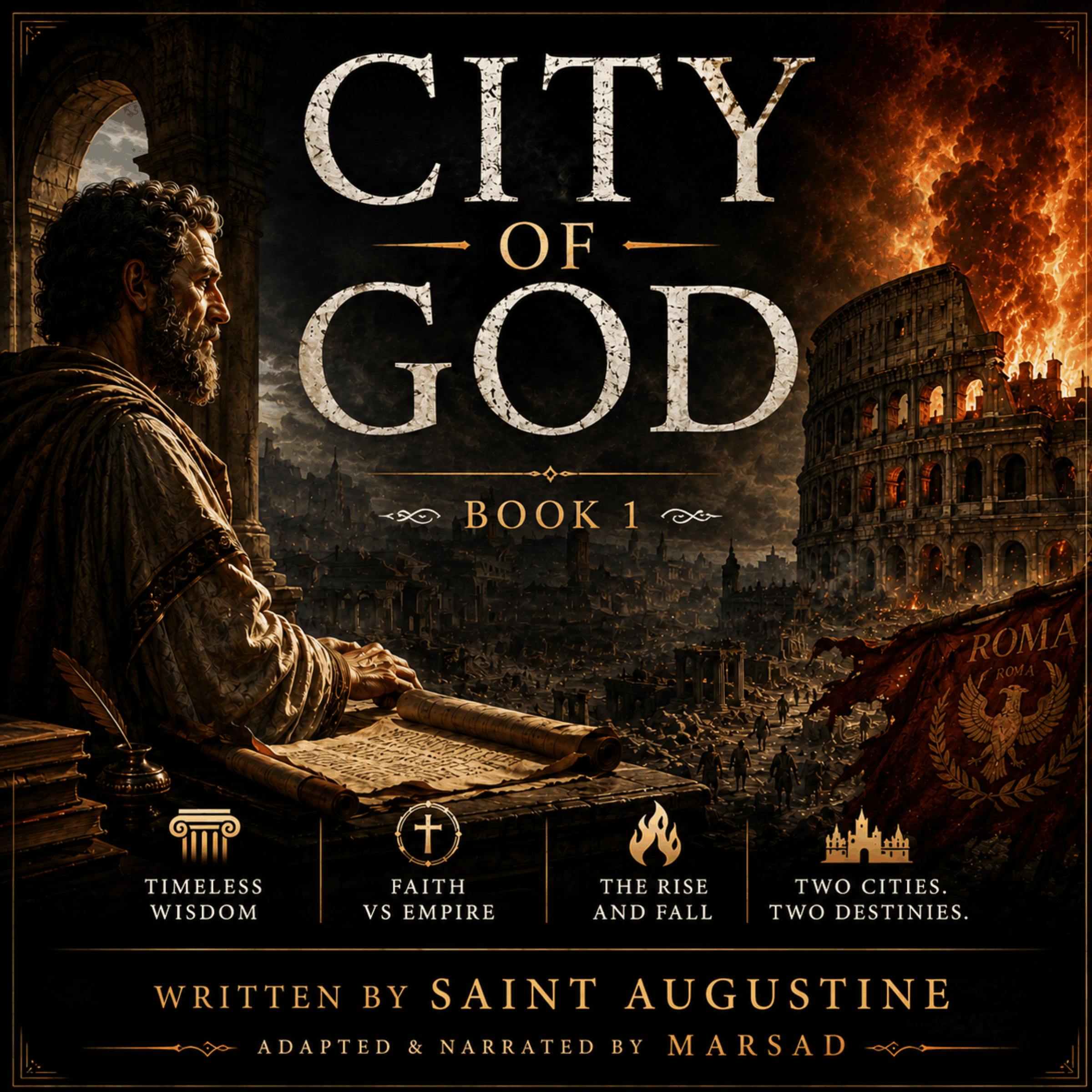 The City of God, Volume I, Book 1 : The Fall That Shook the World