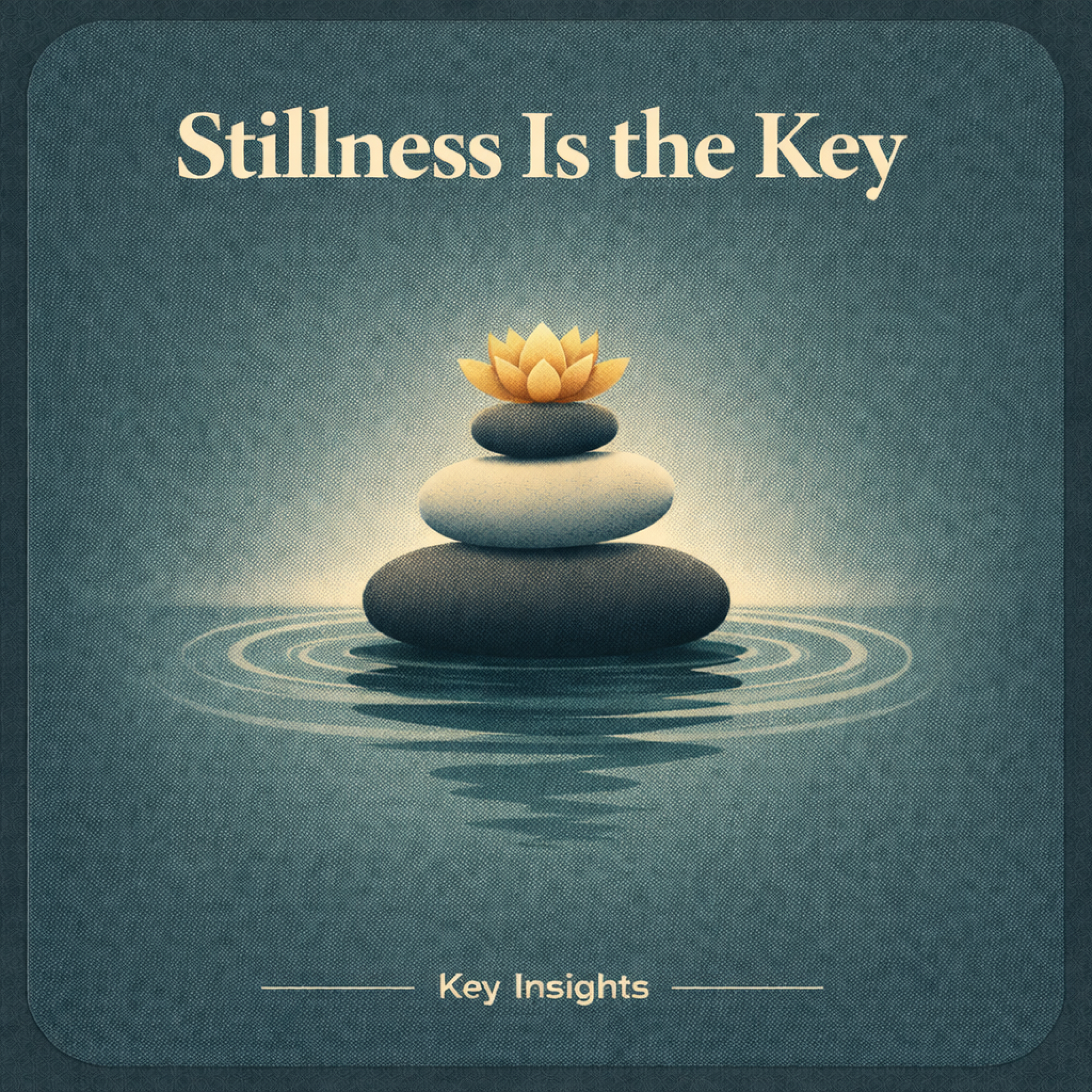 Stillness is the Key