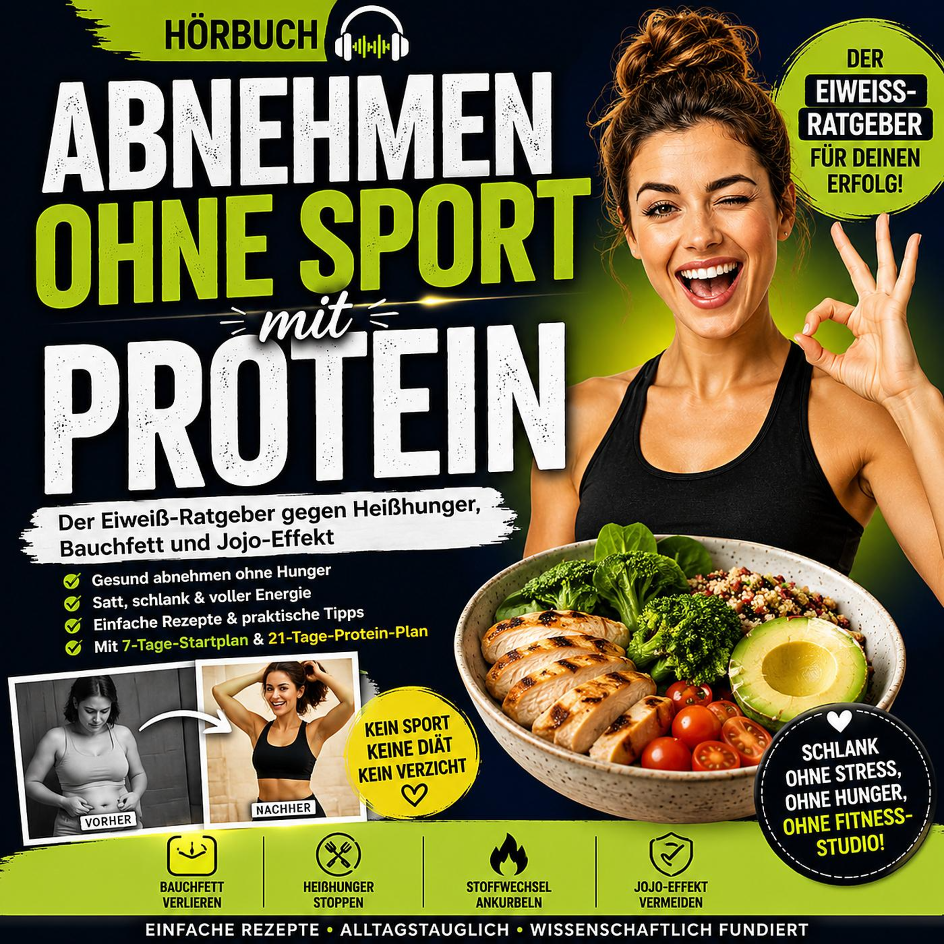 Abnehmen ohne Sport mit Protein
