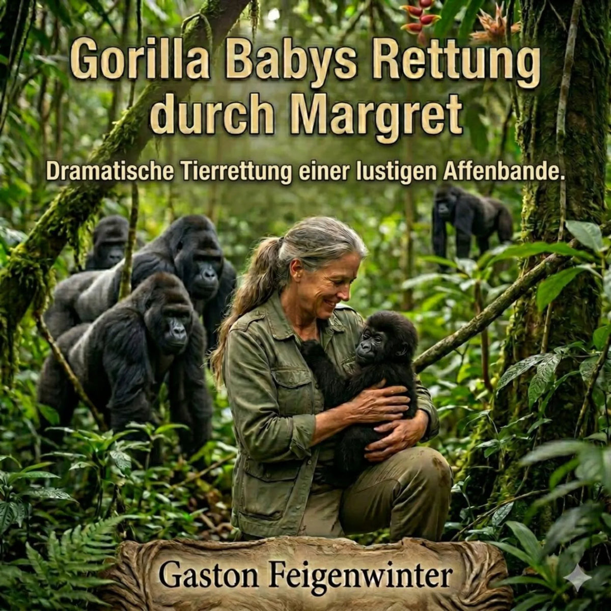 Gorilla Babys Rettung durch Margret