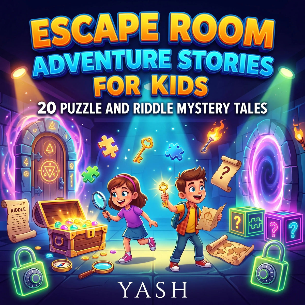 Escape Room Adventure Stories for Kids: 20 Puzzle and Riddle Mystery Tales