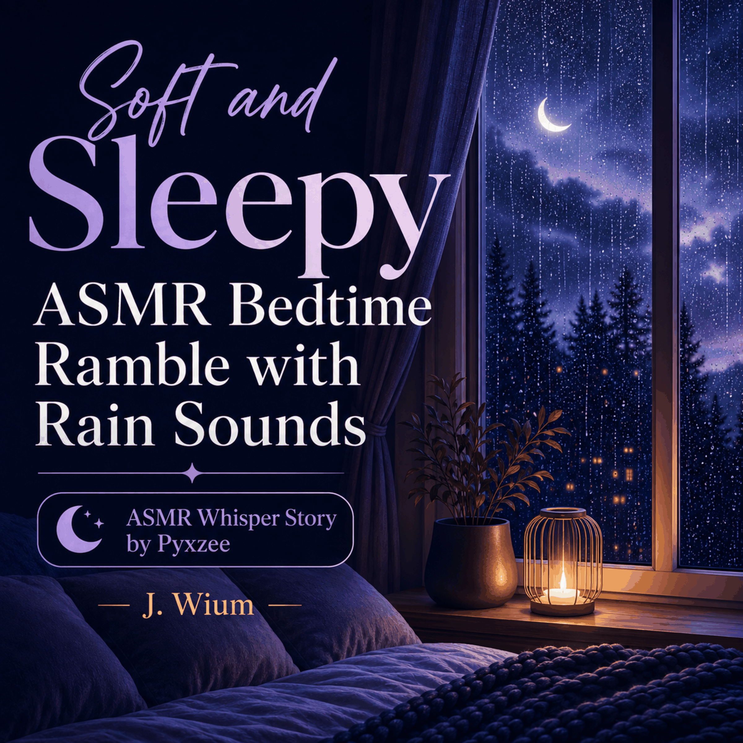 Soft and Sleepy ASMR Bedtime Ramble with Rain Sounds