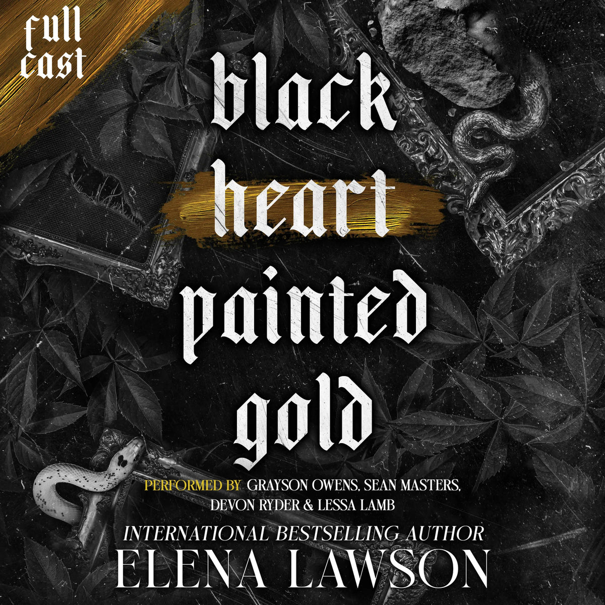 Black Heart Painted Gold