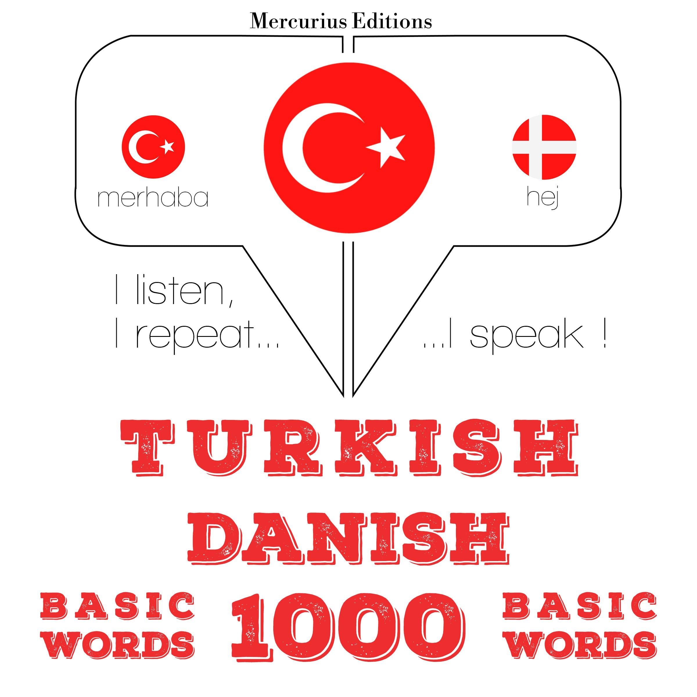 Türkçe - Danca: 1000 temel kelime