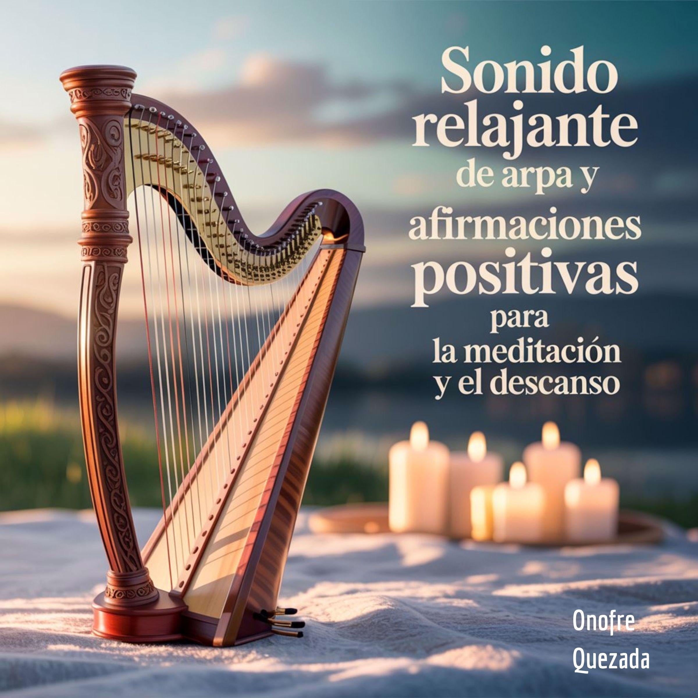 Sonido Relajante De Arpa y Afirmaciones Positivas Para La Meditación y El Descanso