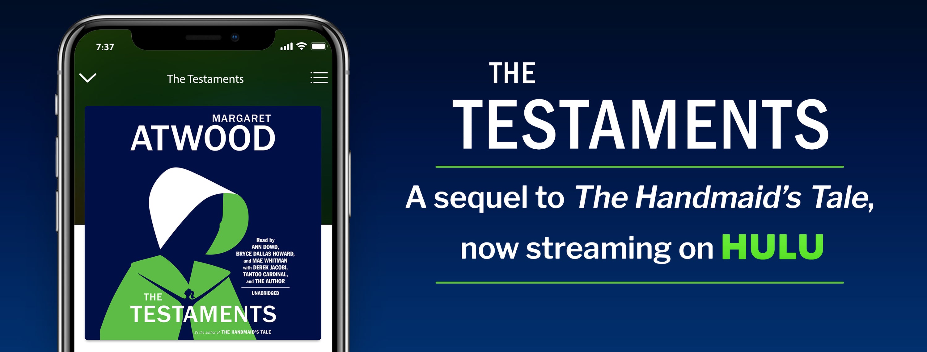 The Testaments Shopify Banner