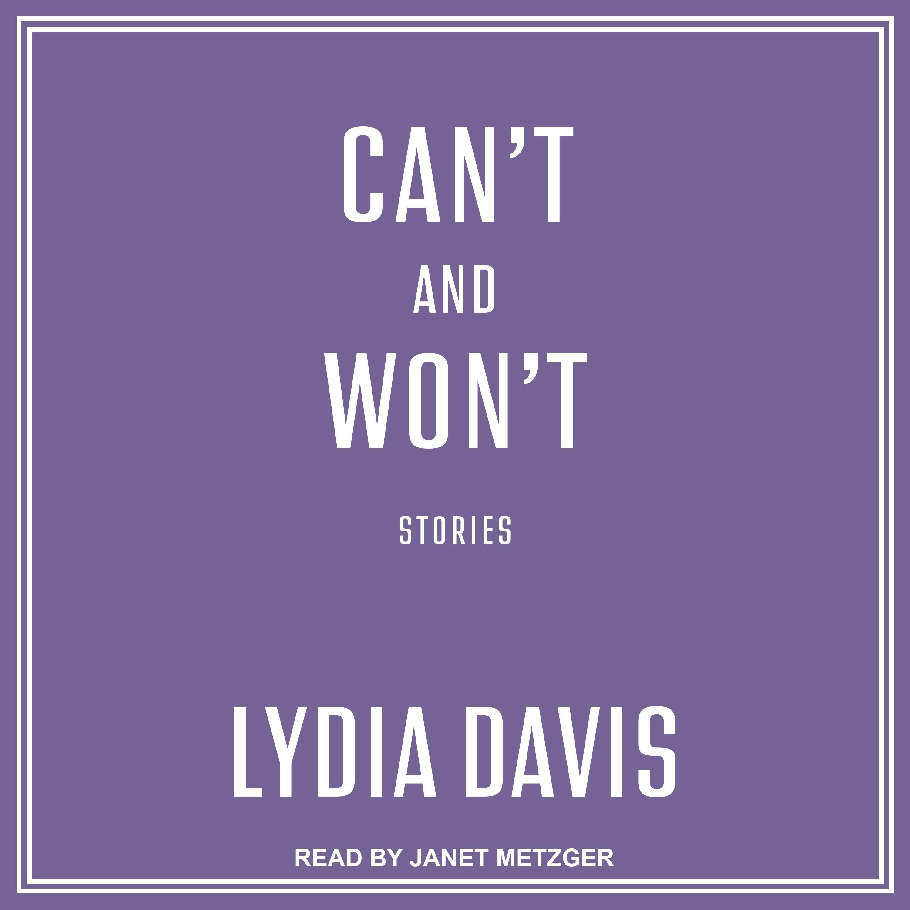 Can't and Won't