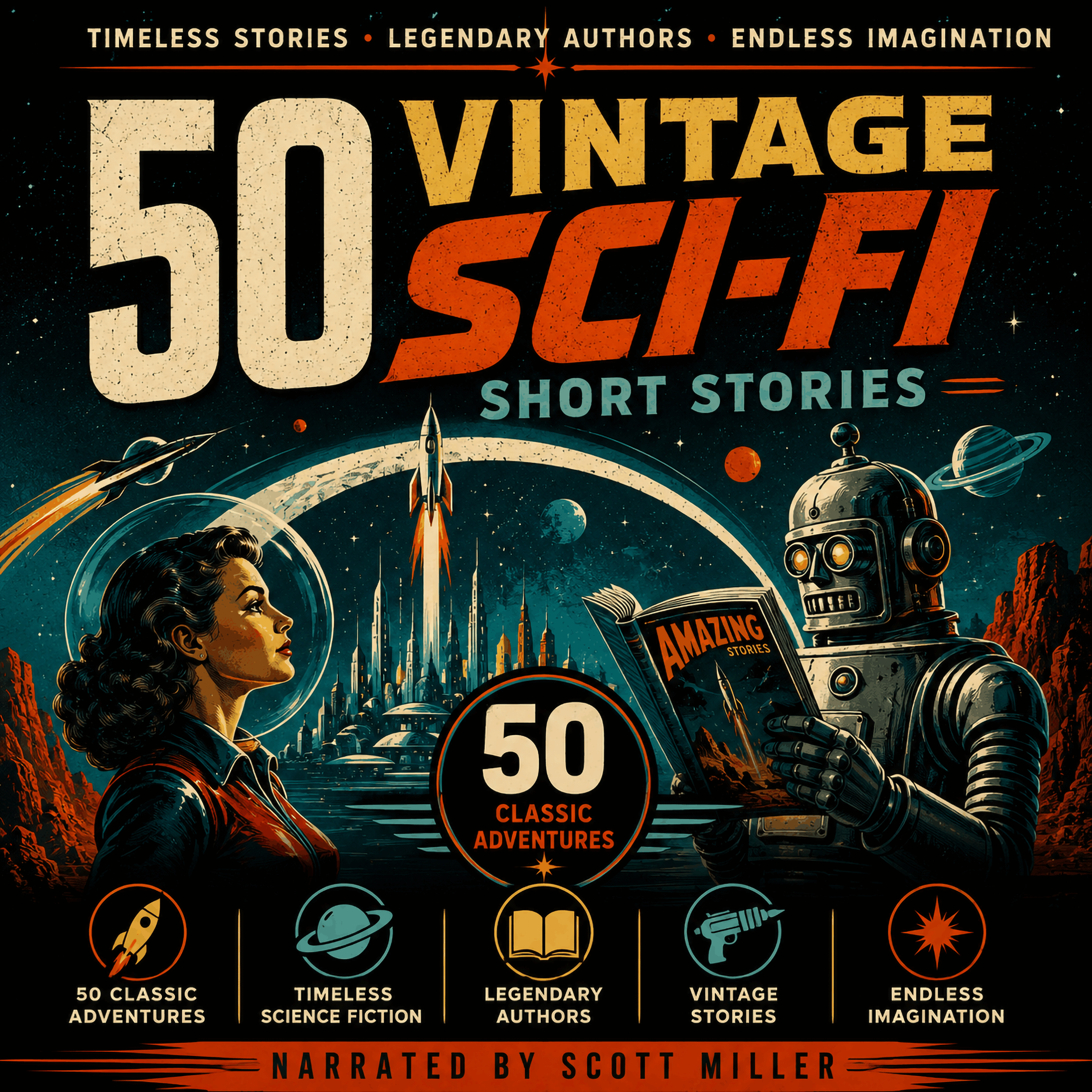 50 Vintage Sci-Fi Short Stories: More Than 27 Hours of Classic Science Fiction