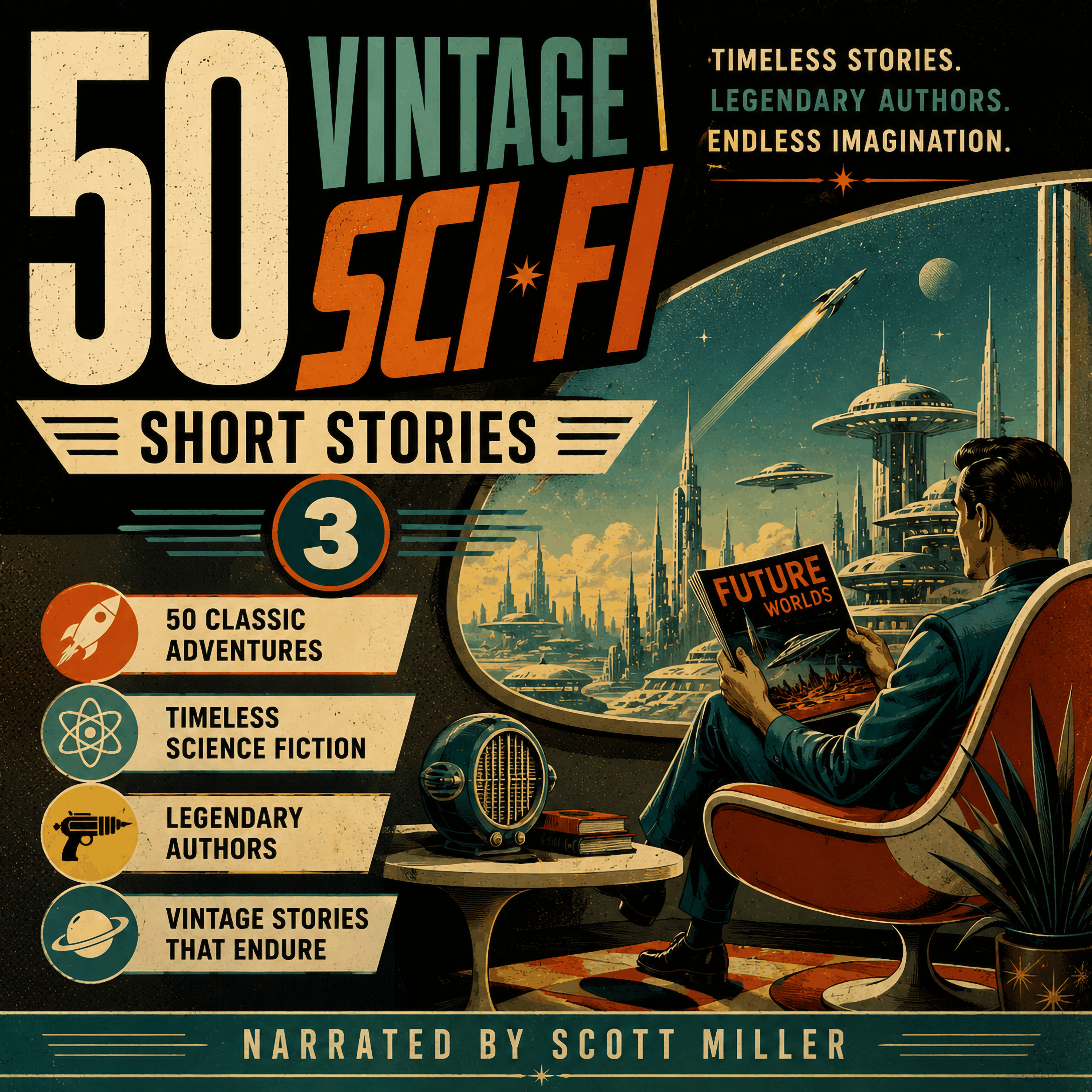 50 Vintage Sci-Fi Short Stories 3: More Than 31 Hours of Classic Science Fiction