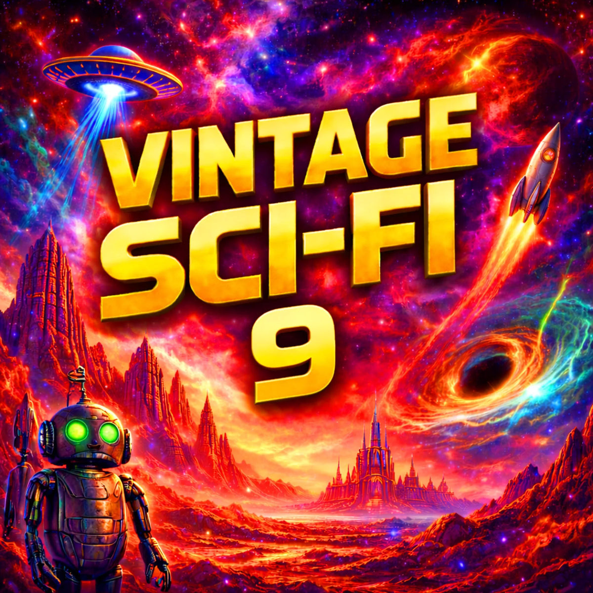 Vintage Sci-Fi 9 - 17 Classic Science Fiction Short Stories from Isaac Asimov, H. G. Wells, Arthur C. Clarke, Philip K. Dick, Mary Shelley and more