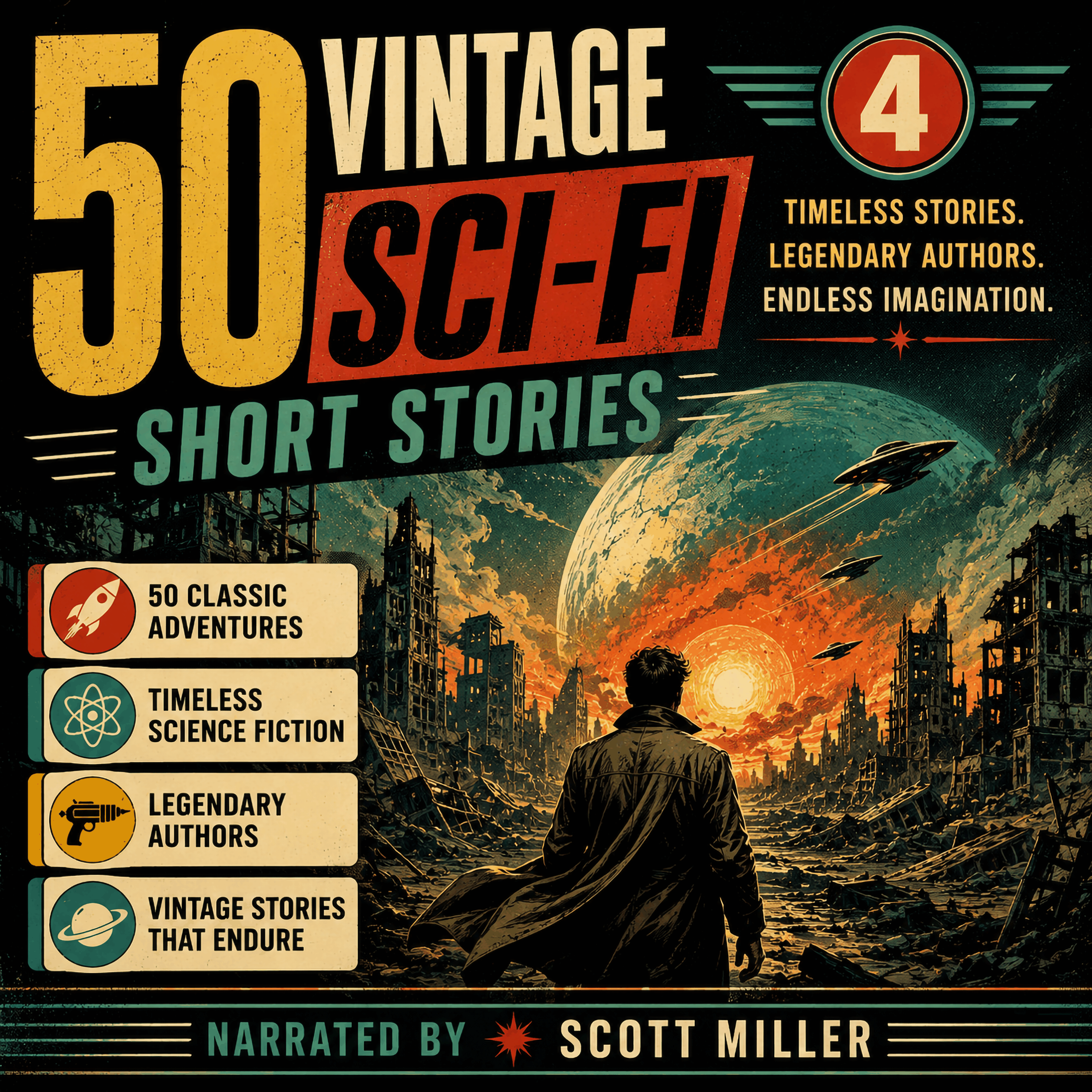 50 Vintage Sci-Fi Short Stories 4: More Than 29 Hours of Classic Science Fiction