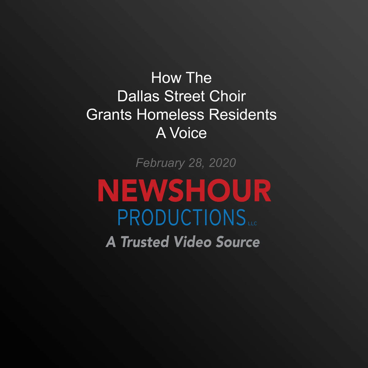 How The Dallas Street Choir Grants Homeless Residents A Voice