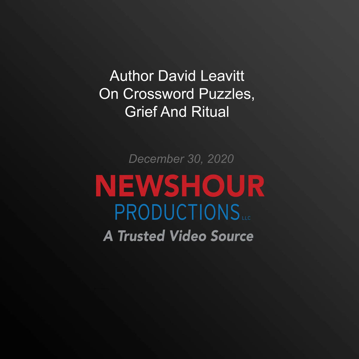 Author David Leavitt On Crossword Puzzles, Grief And Ritual