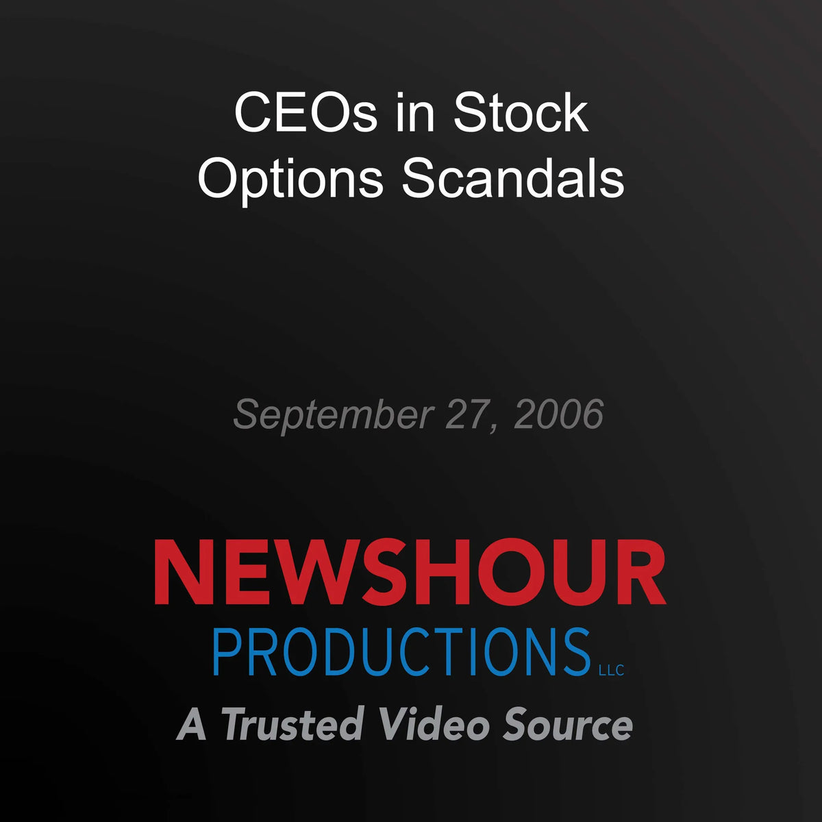 CEOs in Stock Options Scandals