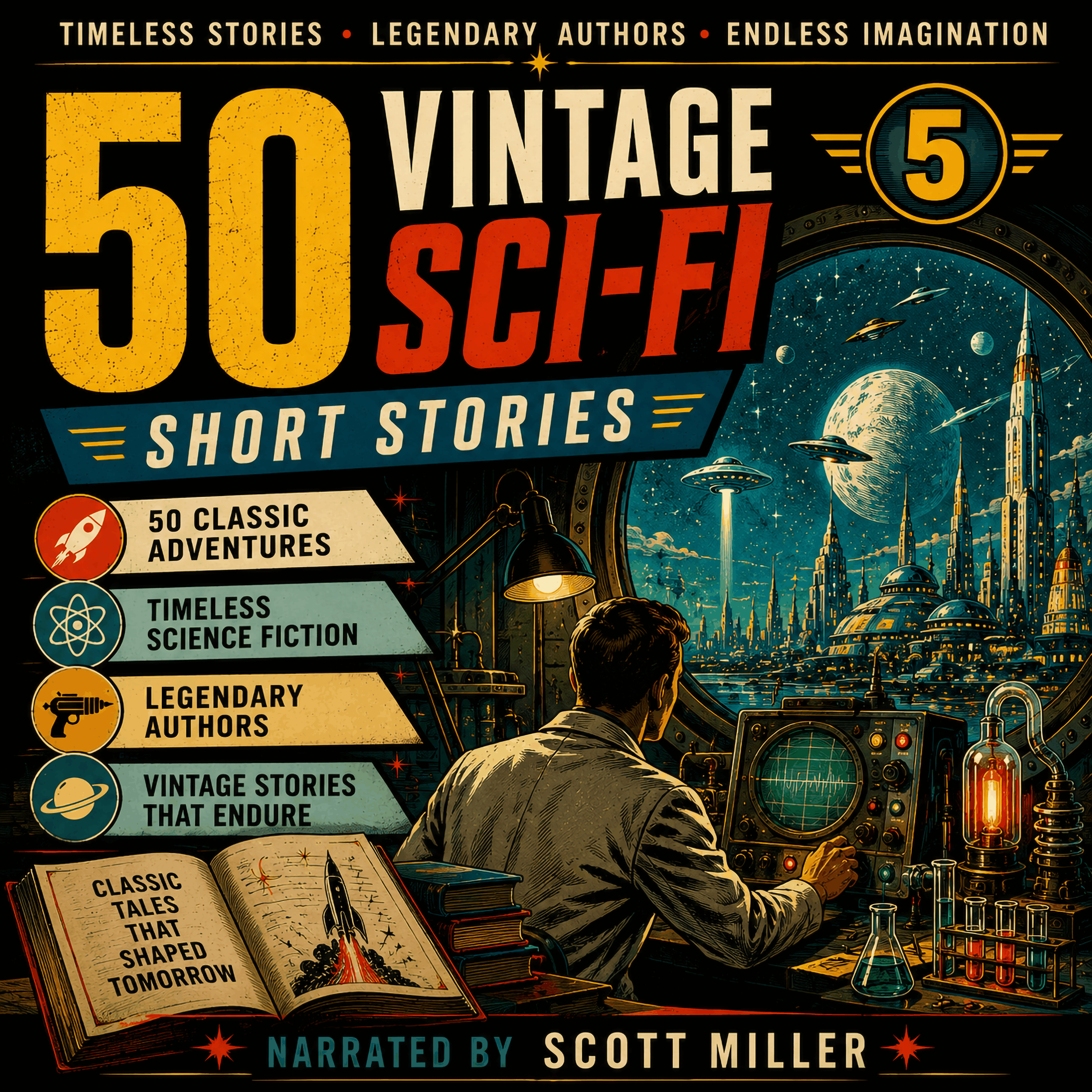 50 Vintage Sci-Fi Short Stories 5: More Than 24 Hours of Classic Science Fiction