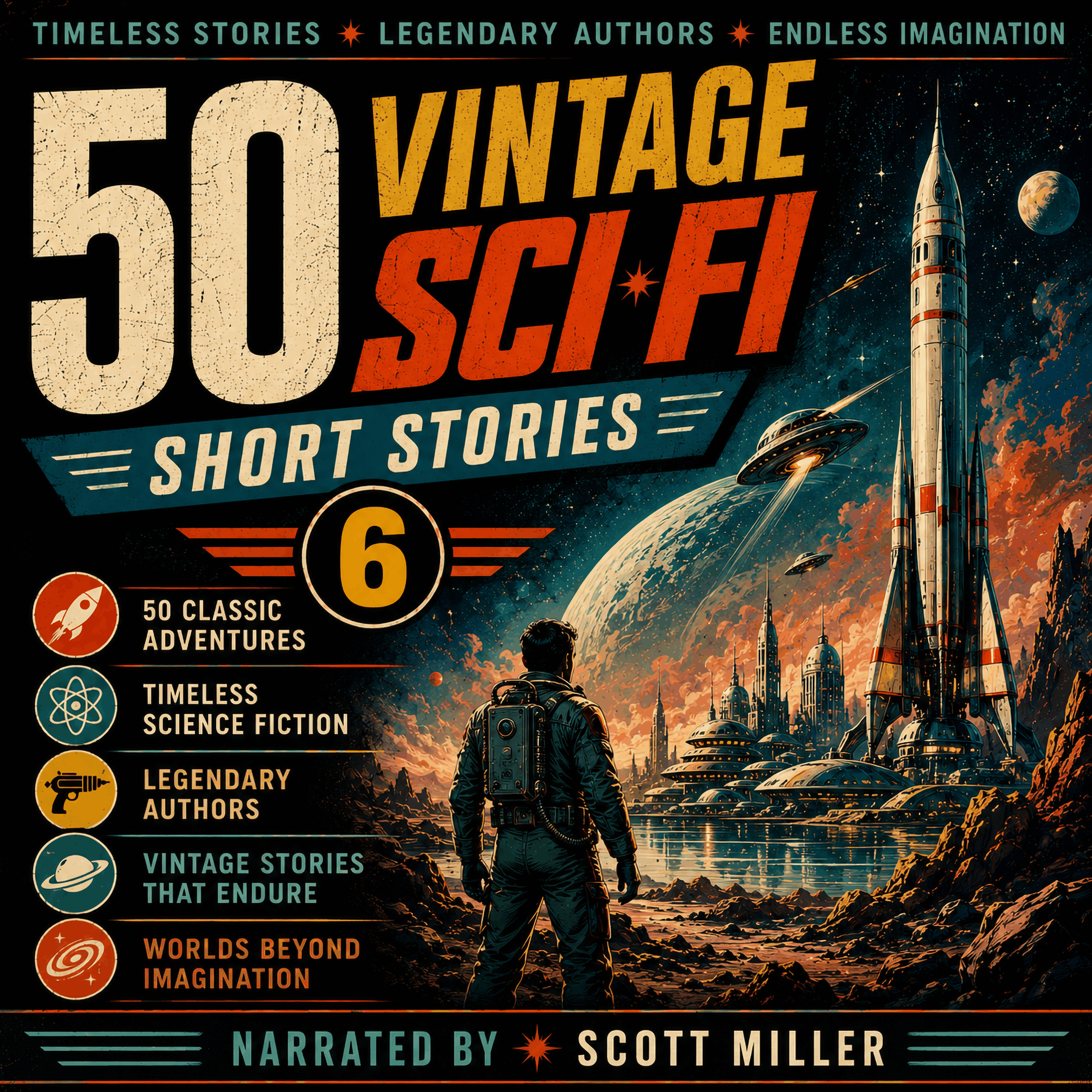 50 Vintage Sci-Fi Short Stories 6: More Than 23 Hours of Classic Science Fiction