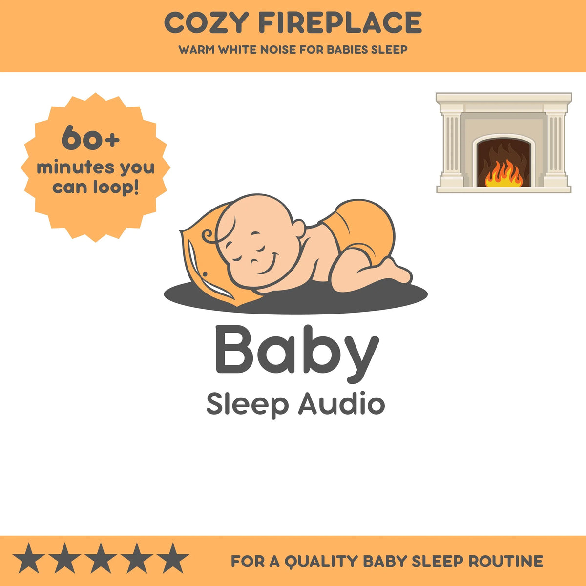 Cozy Fireplace: Warm White Noise for Baby's Rest