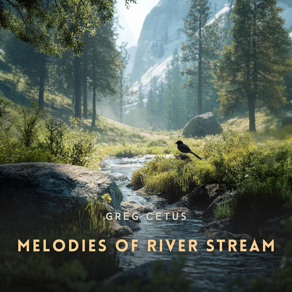 Melodies of River Stream: Peaceful Sounds in a Green Forest Retreat