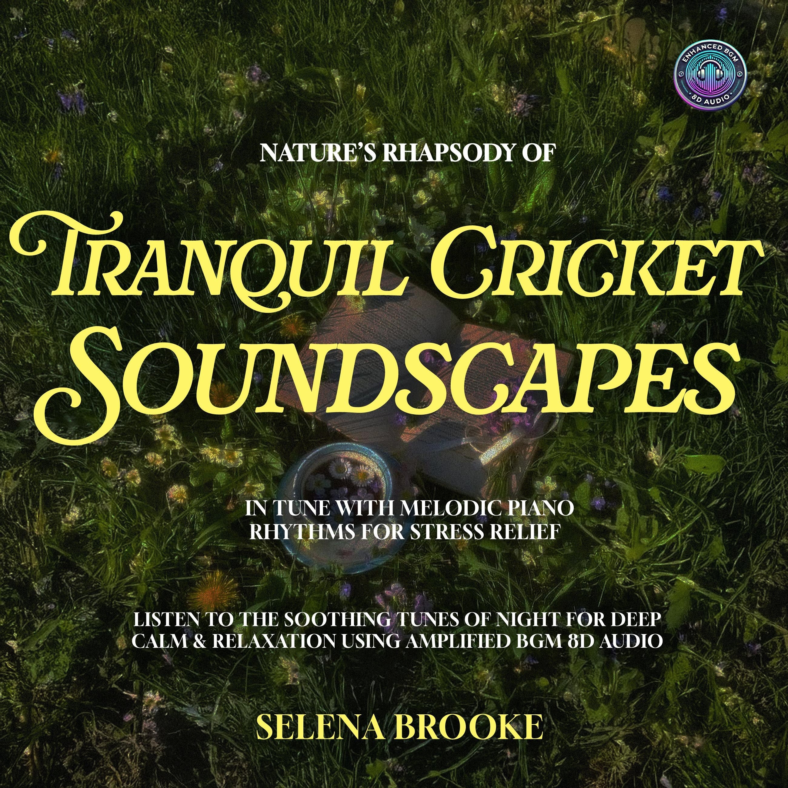 Nature's Rhapsody Of Tranquil Cricket Soundscapes In Tune With Melodic Piano Rhythms For Stress Relief