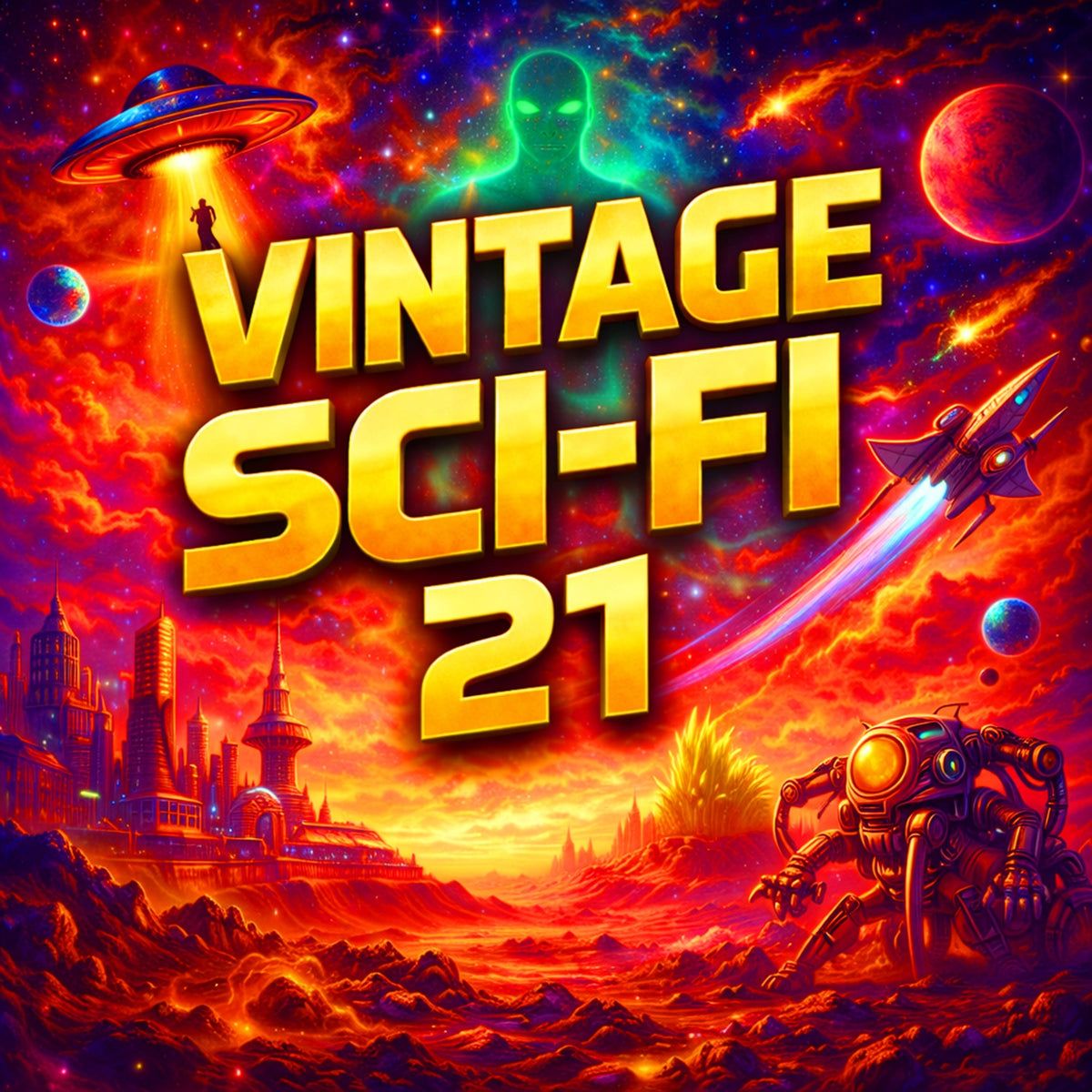 Vintage Sci-Fi 21 - 24 Science Fiction Classics from Arthur C. Clarke, Robert Silverberg, Michael Shaara, Nelson S. Bond, Jack Williamson and more