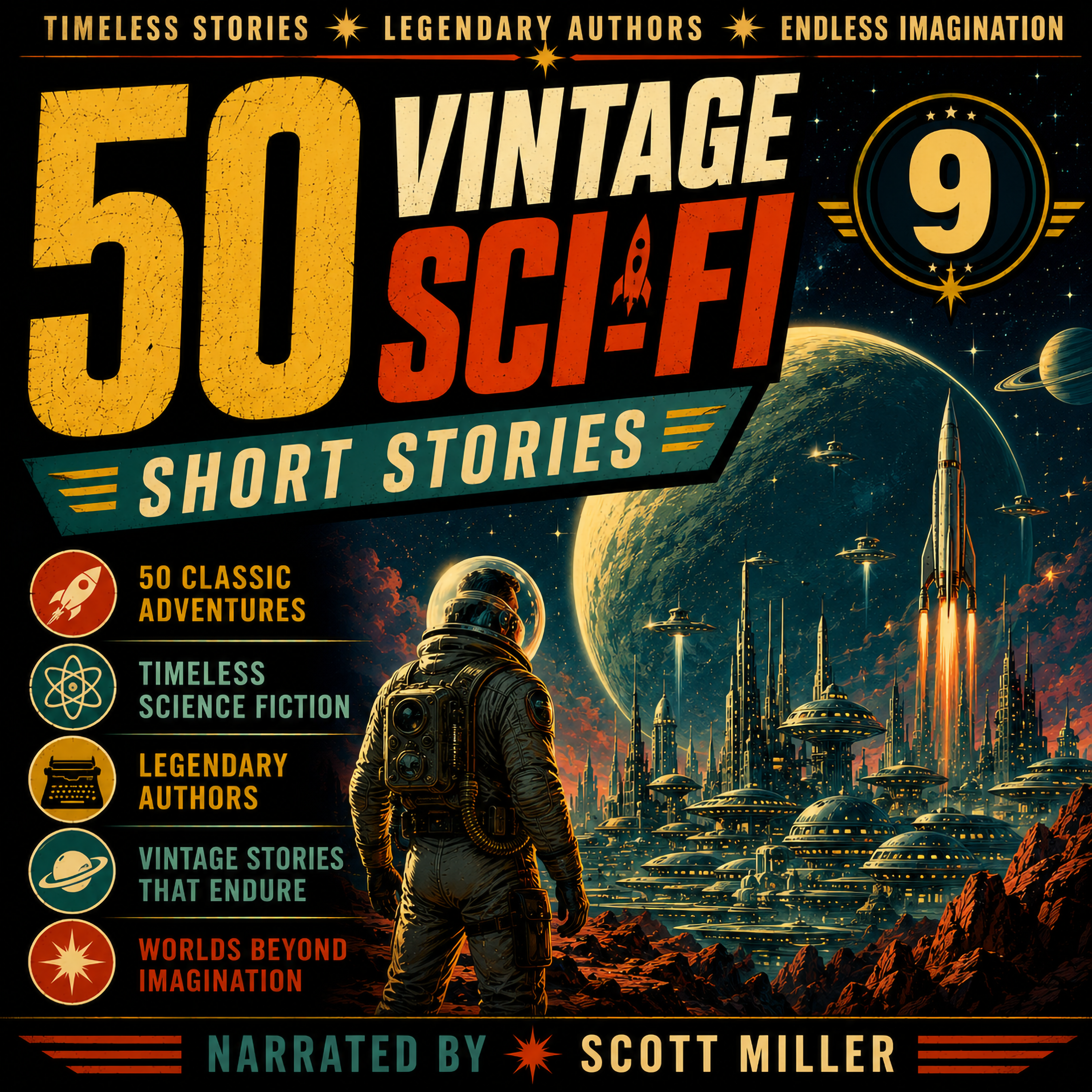 50 Vintage Sci-Fi Short Stories 9: More Than 27 Hours of Classic Science Fiction