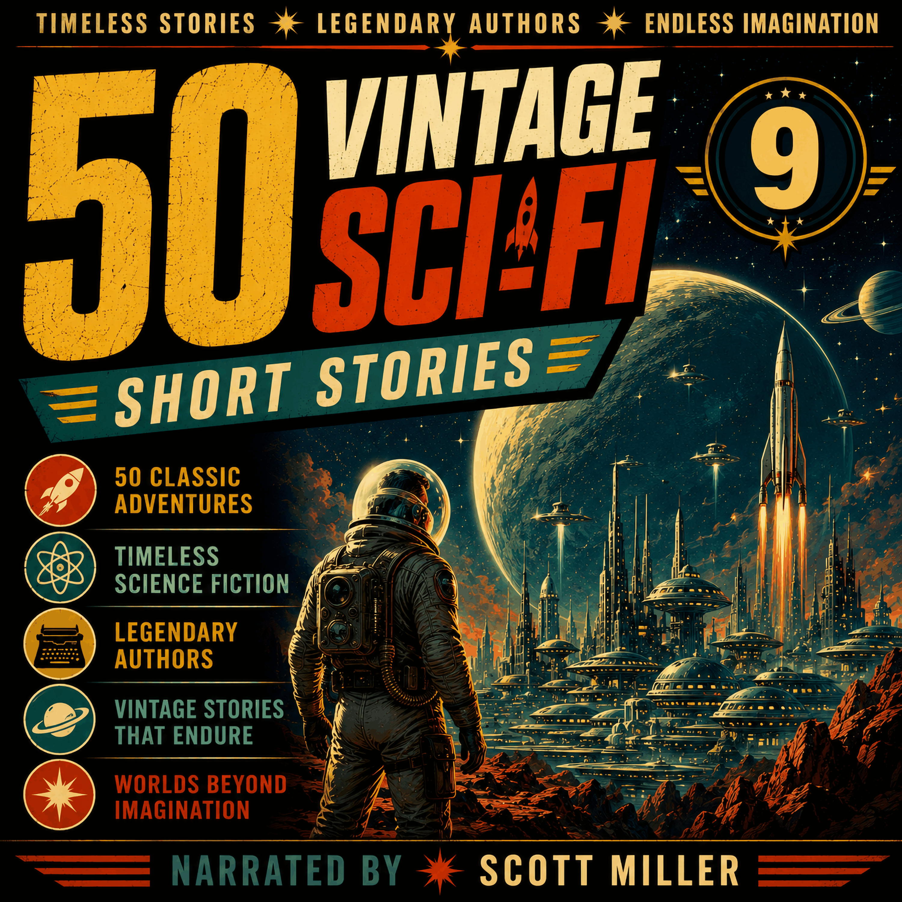 50 Vintage Sci-Fi Short Stories 9: More Than 27 Hours of Classic Science Fiction