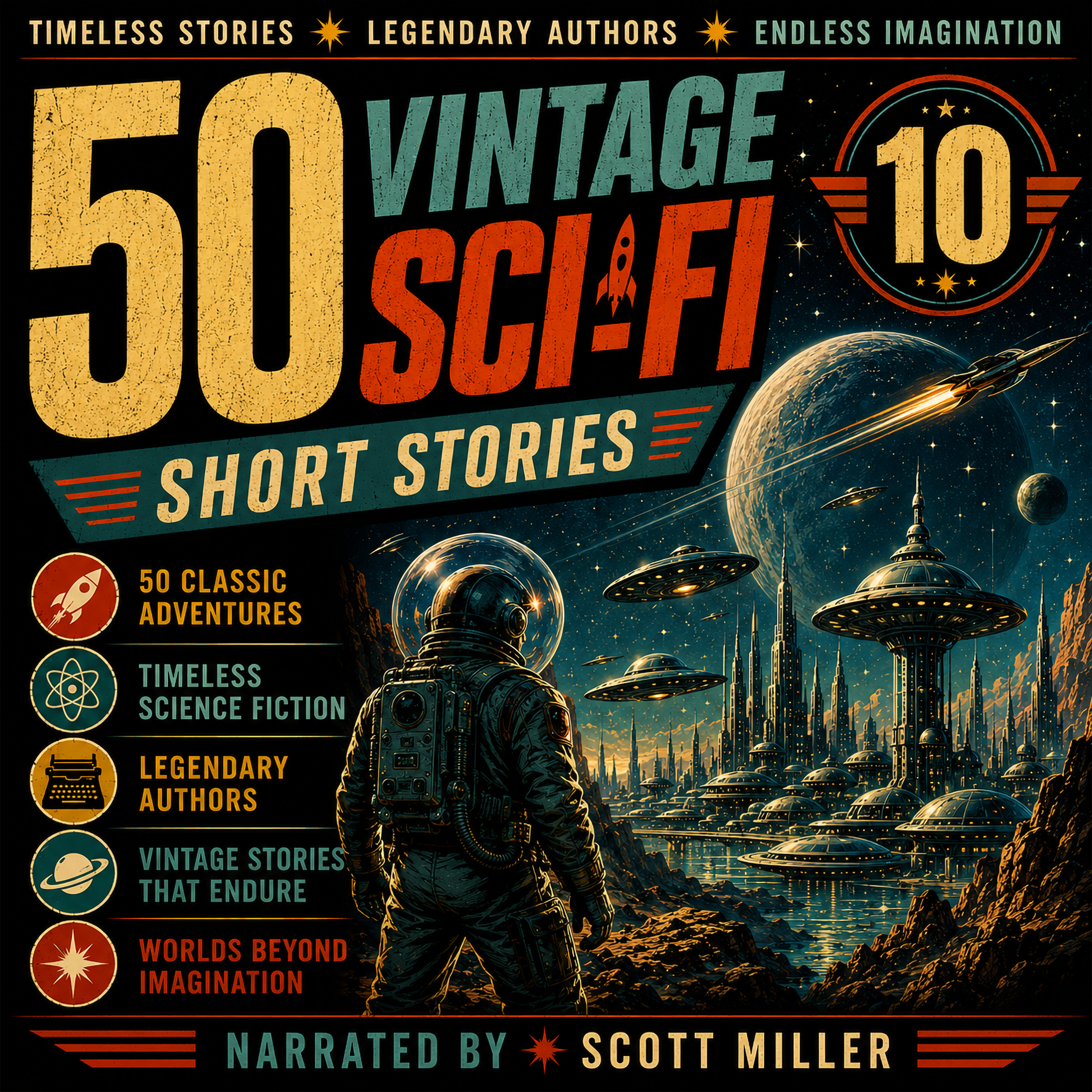50 Vintage Sci-Fi Short Stories 10: More Than 25 Hours of Classic Science Fiction