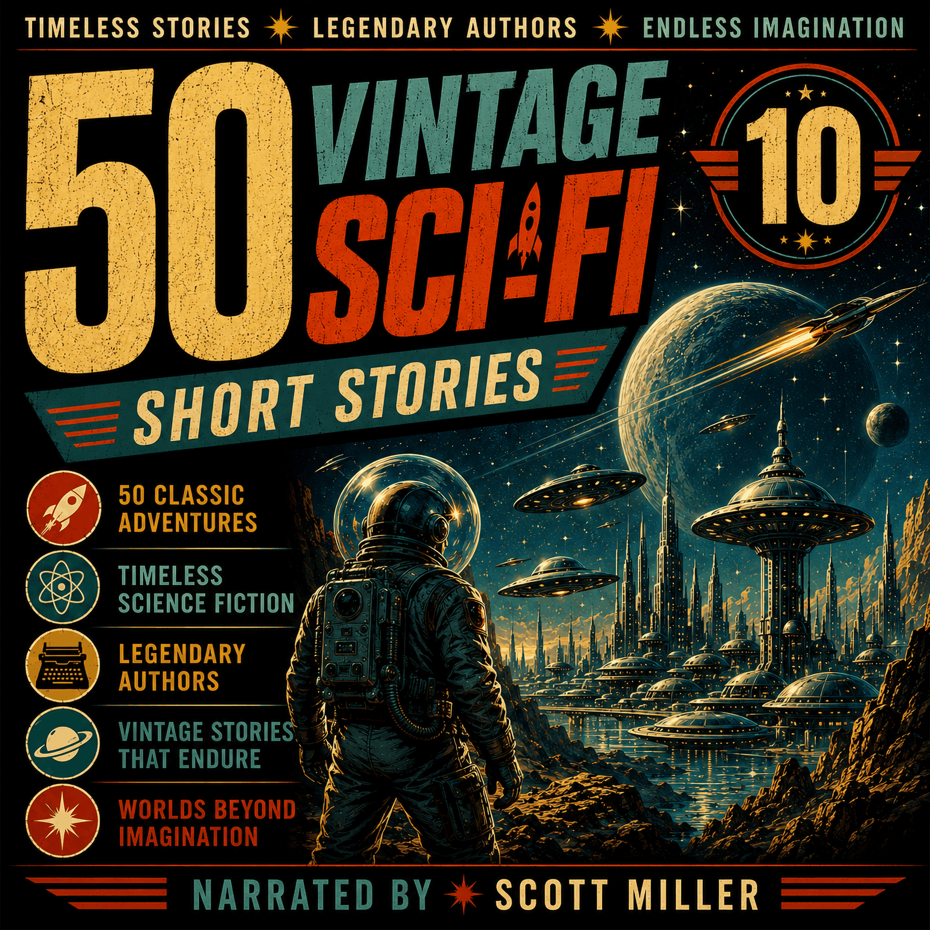 50 Vintage Sci-Fi Short Stories 10: More Than 25 Hours of Classic Science Fiction