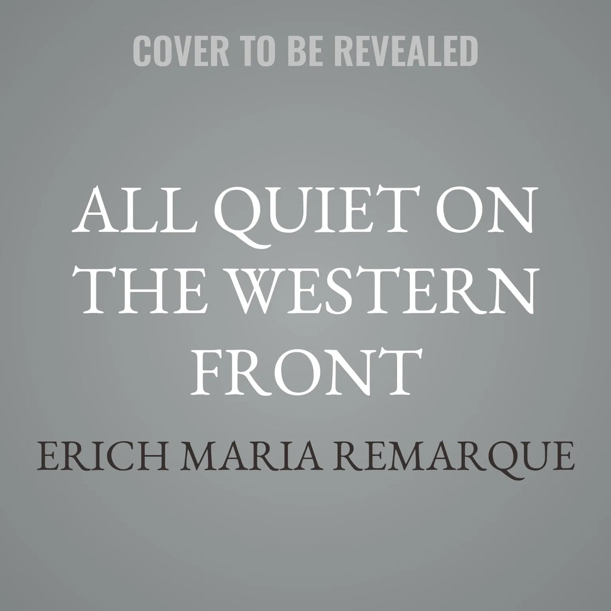 All Quiet on the Western Front
