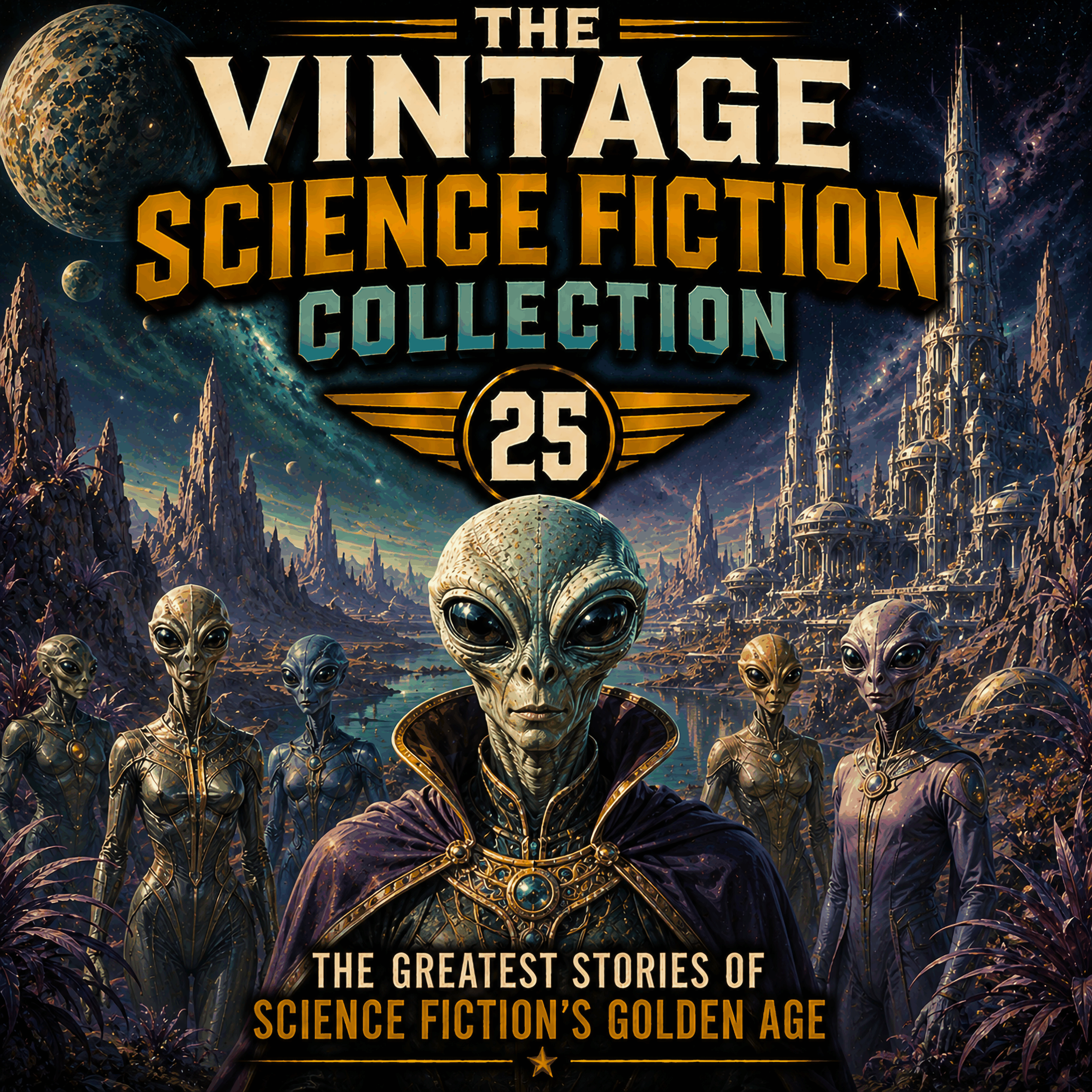 Vintage Sci-Fi 25 - 22 Science Fiction Short Stories from Lester Del Rey, Jack Williamson, Ben Nova, Frank Belknap Long, Michael Shaara and more