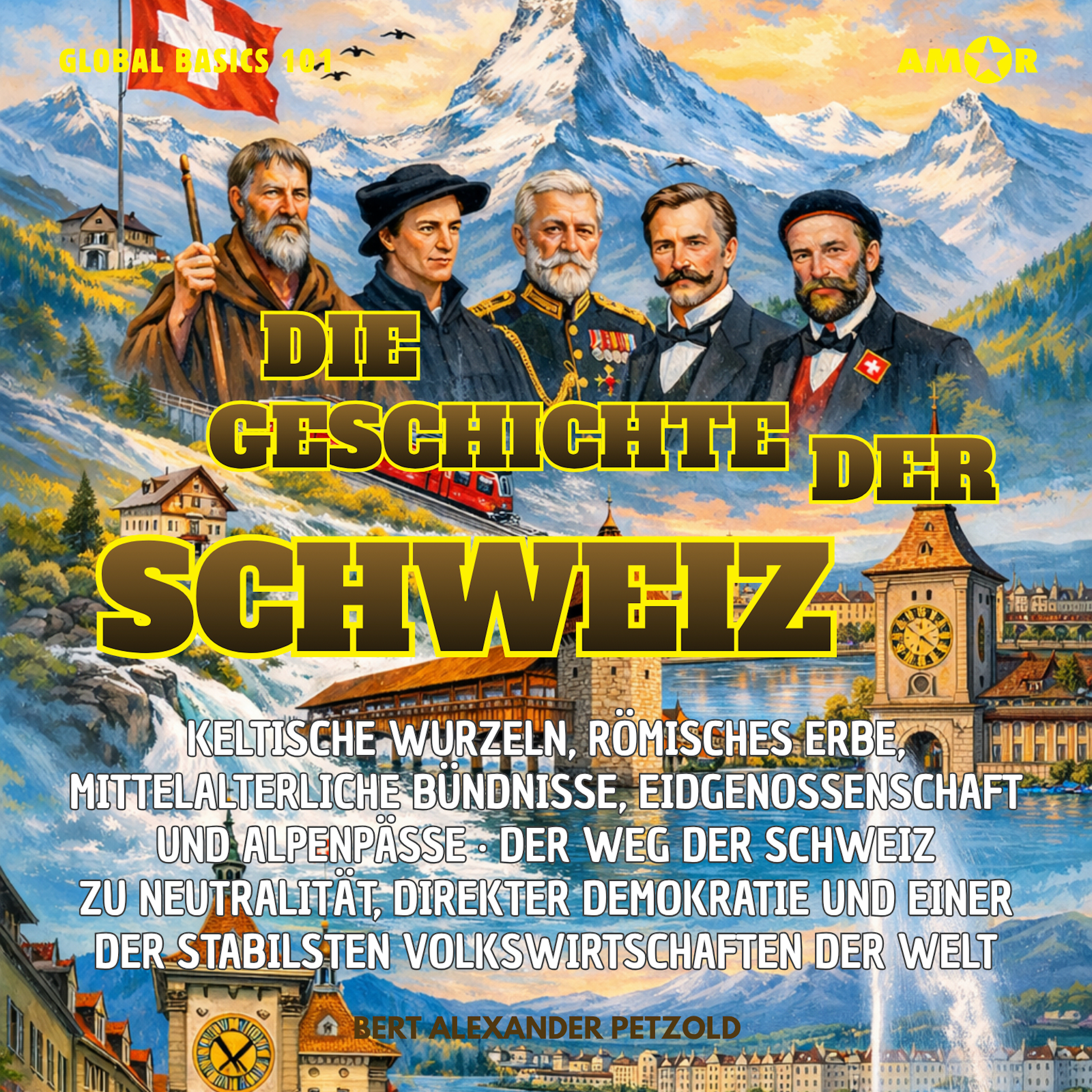 Die Geschichte der Schweiz - Keltische Wurzeln, römisches Erbe, mittelalterliche Bündnisse, Eidgenossenschaft und Alpenpässe - Neutralität und direkte Demokratie - Global Basics 101 - Deine Serie für modernes Wissen, Folge 8 (ungekürzt)