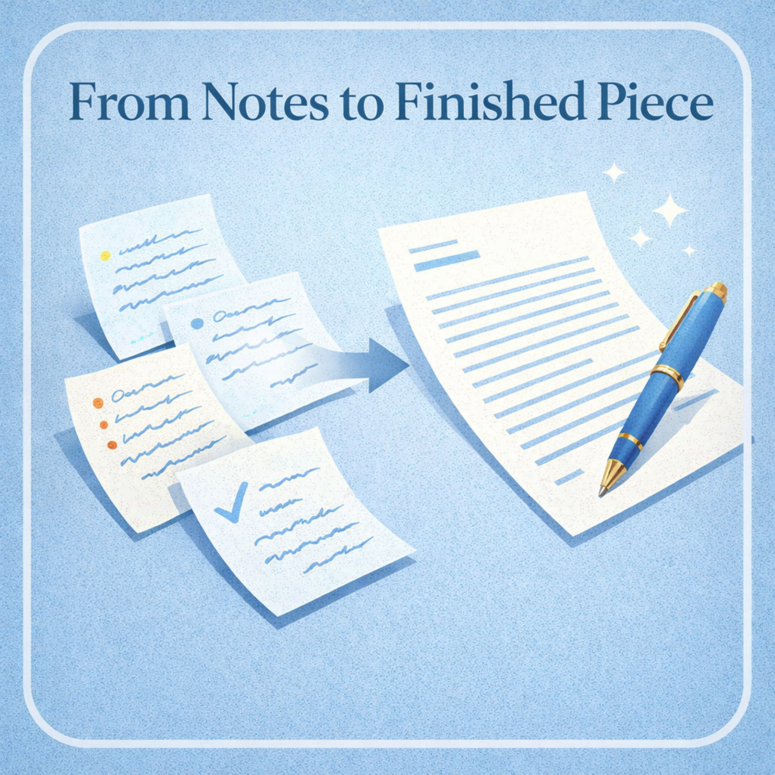 From Notes to Finished Piece