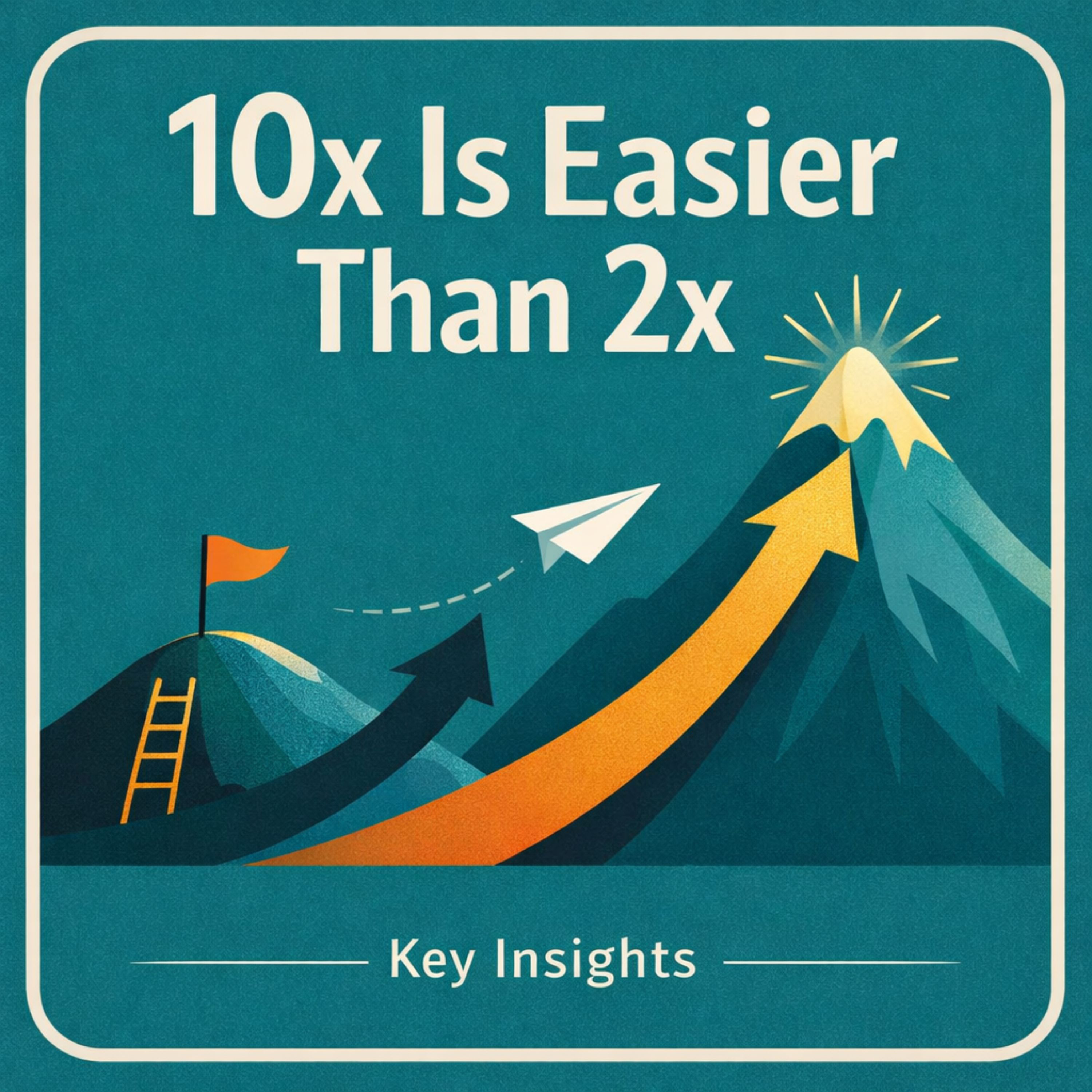 10x Is Easier Than 2x