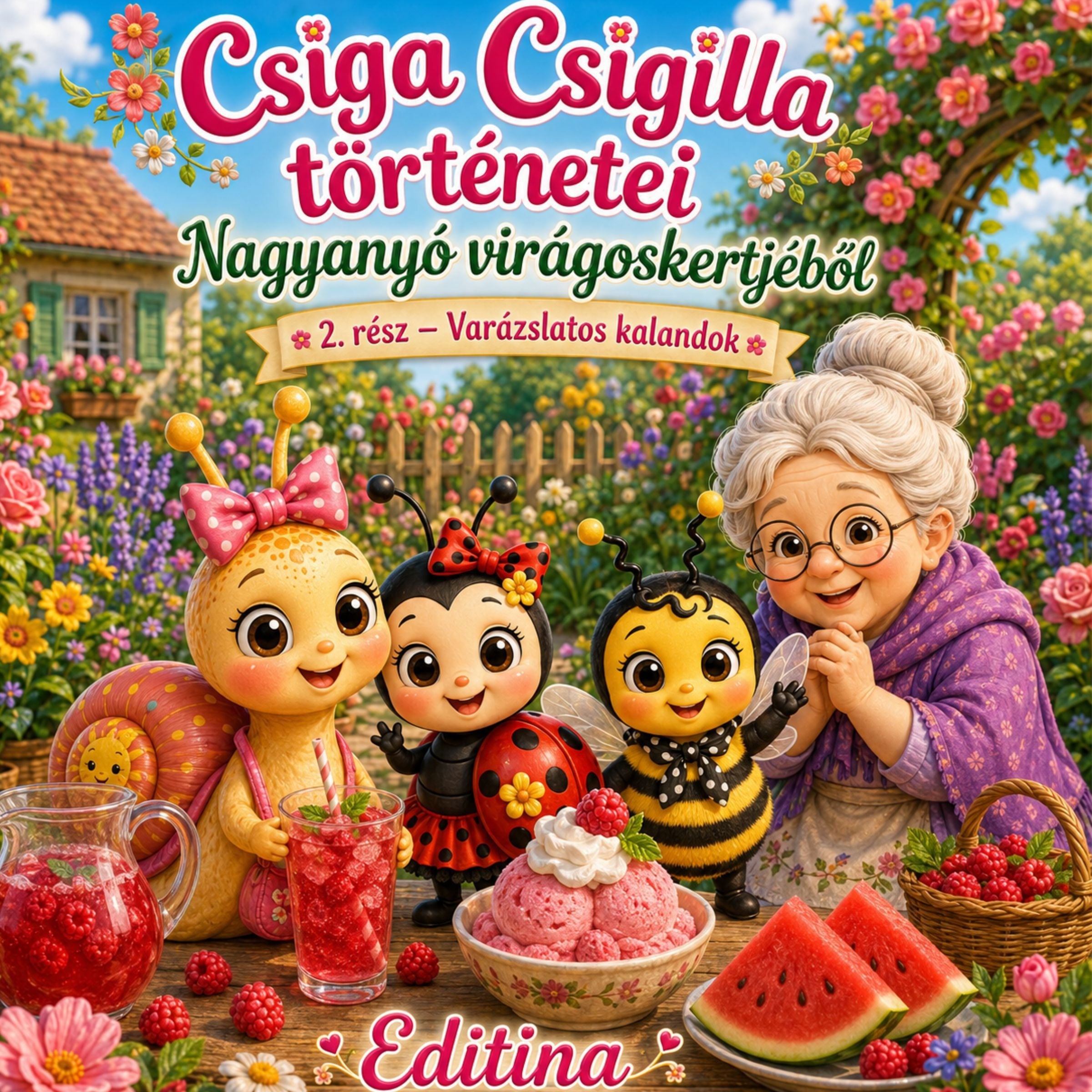 Csiga Csigilla történetei  Nagyanyó virágoskertjéből