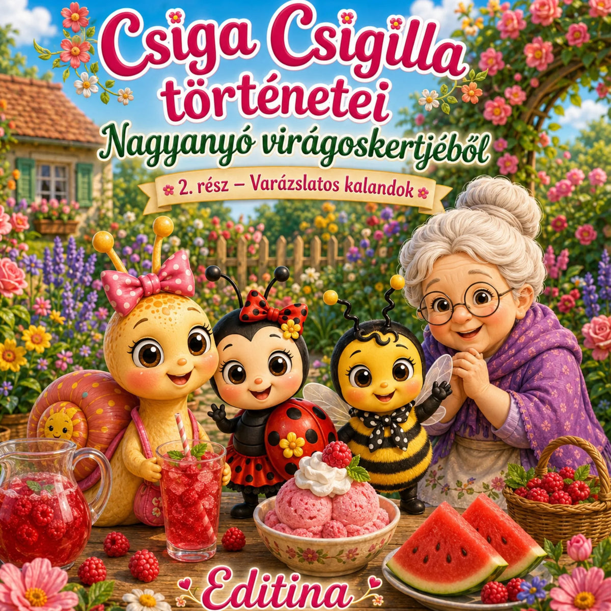 Csiga Csigilla történetei  Nagyanyó virágoskertjéből