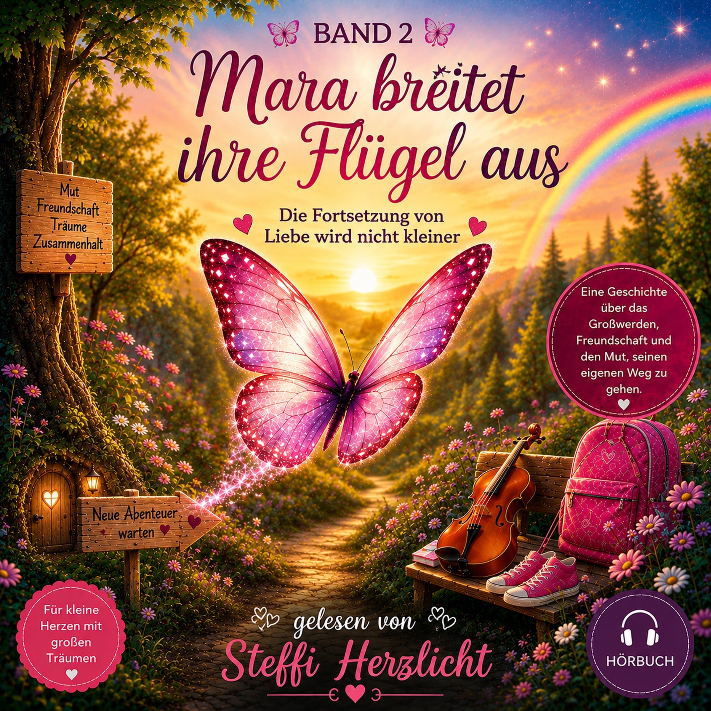 Mara breitet ihr Flügel aus