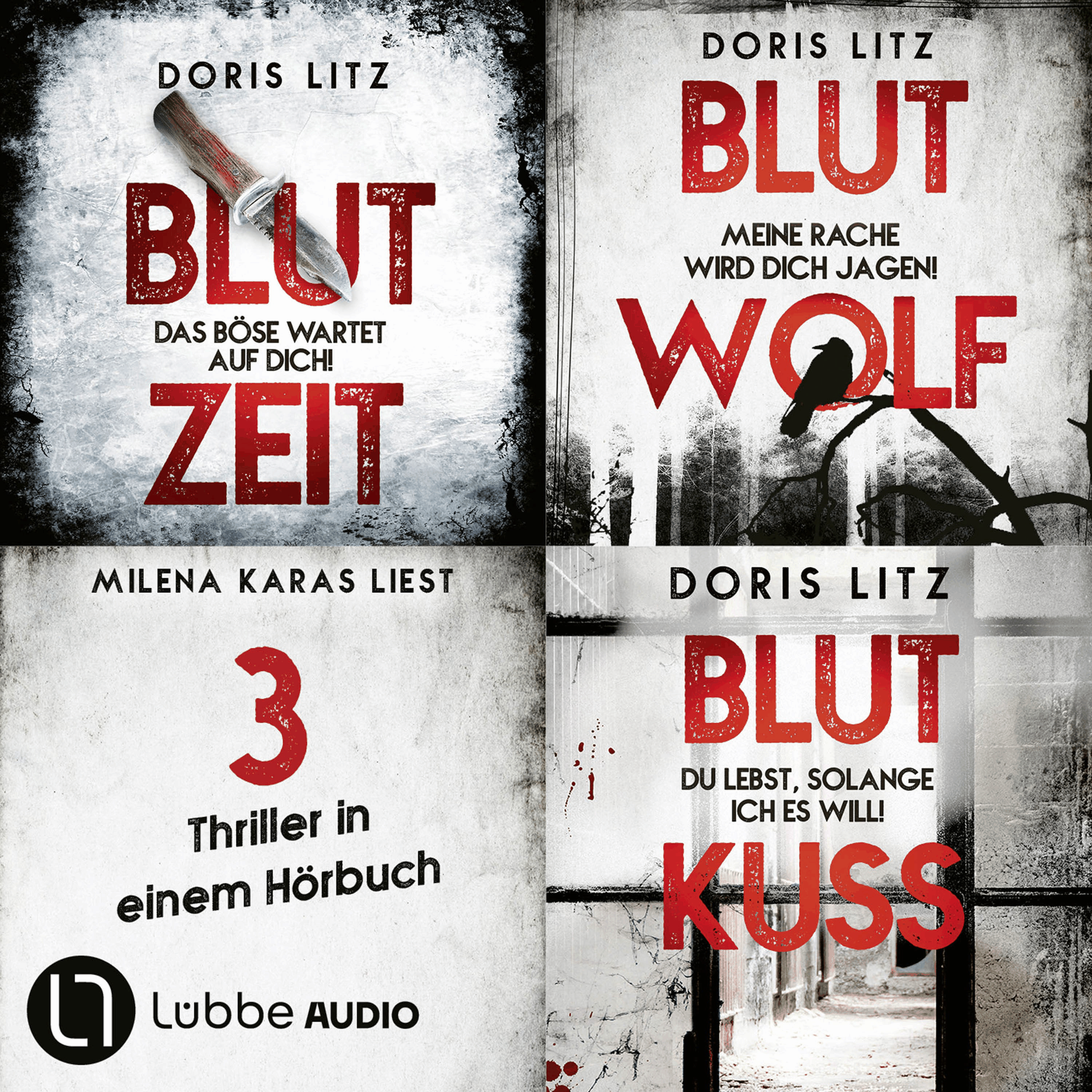 Blutzeit - Blutwolf - Blutkuss - Drei Thriller in einem Hörbuch - Lina Saint-George-Reihe, Sammelband 1