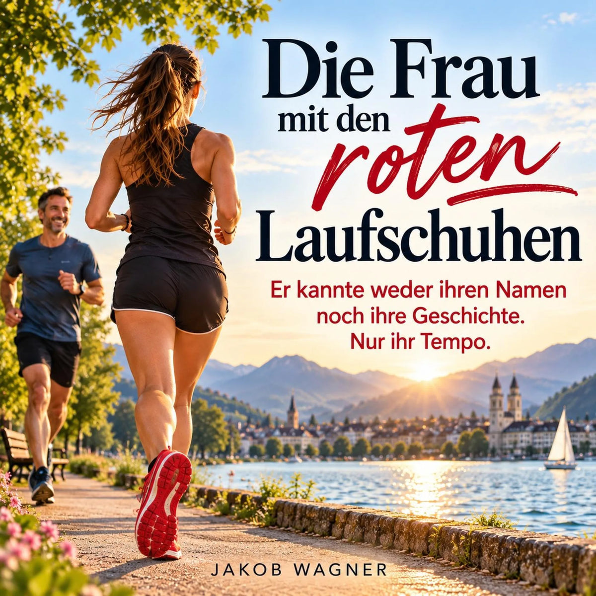 Die Frau mit den roten Laufschuhen