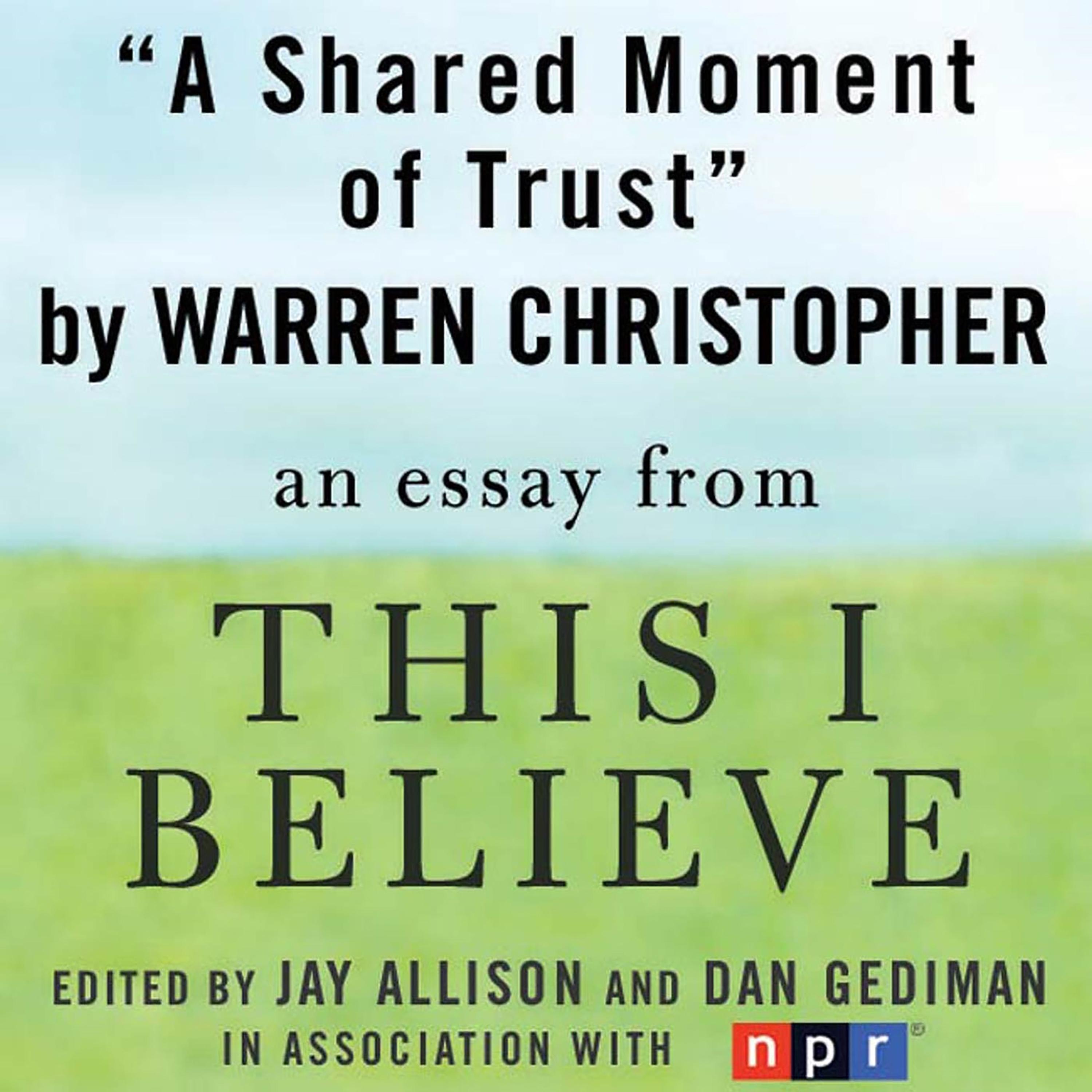 A Shared Moment of Trust
