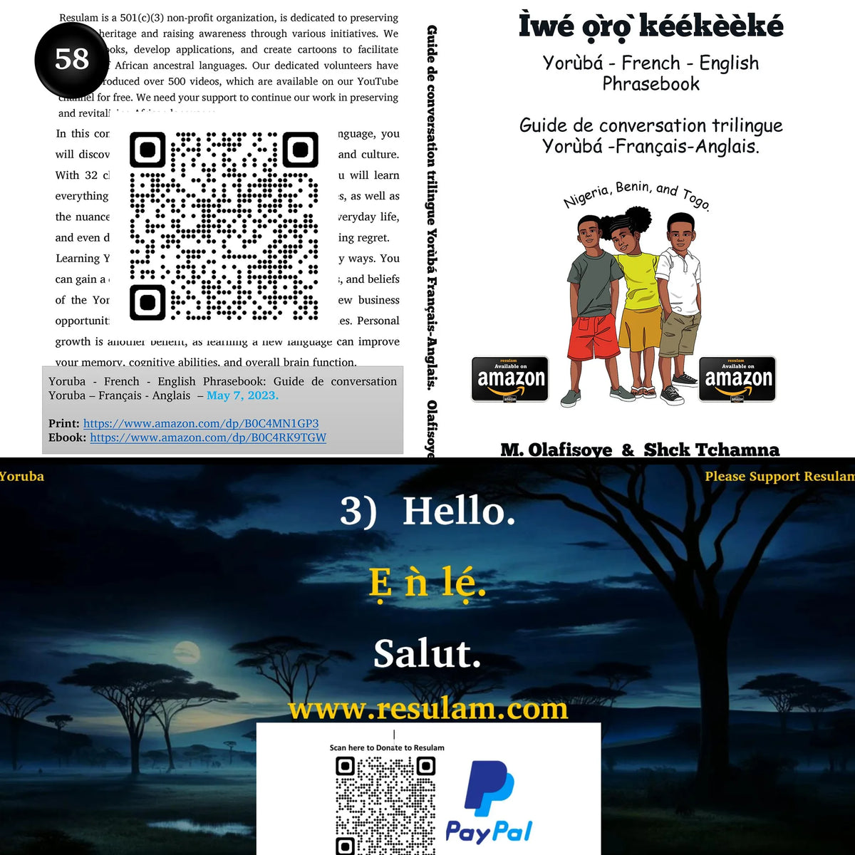 Yoruba - French - English Phrasebook: Guide de conversation Yoruba – Français - Anglais