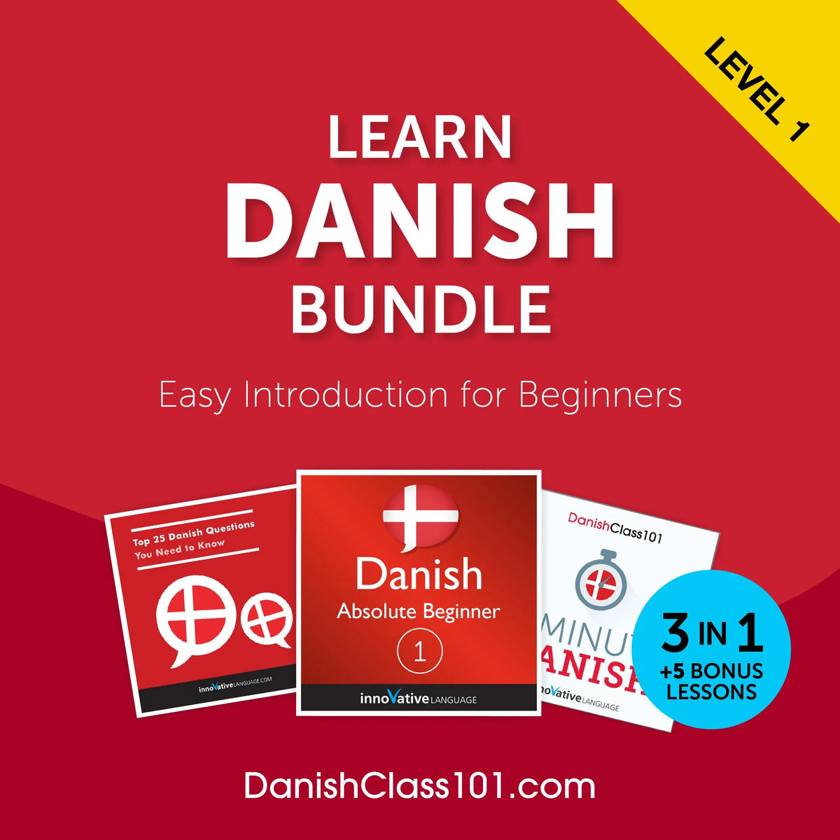 Learn Danish Bundle - Easy Introduction for Beginners (Level 1)