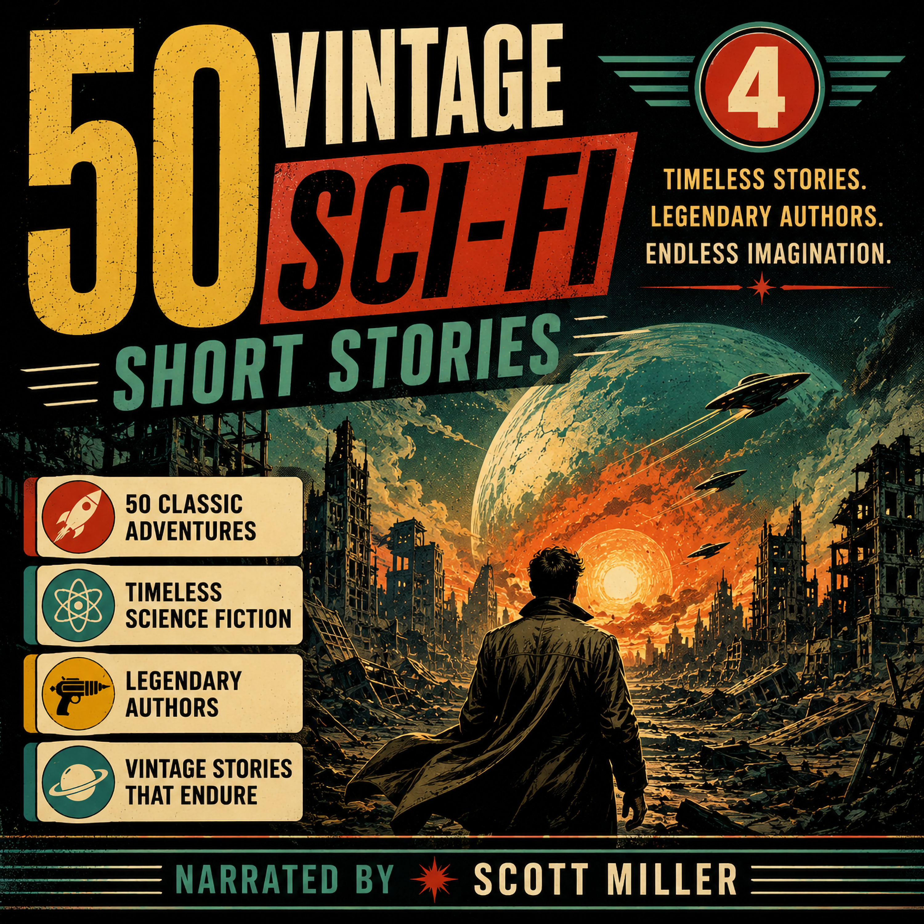 50 Vintage Sci-Fi Short Stories 4: More Than 29 Hours of Classic Science Fiction