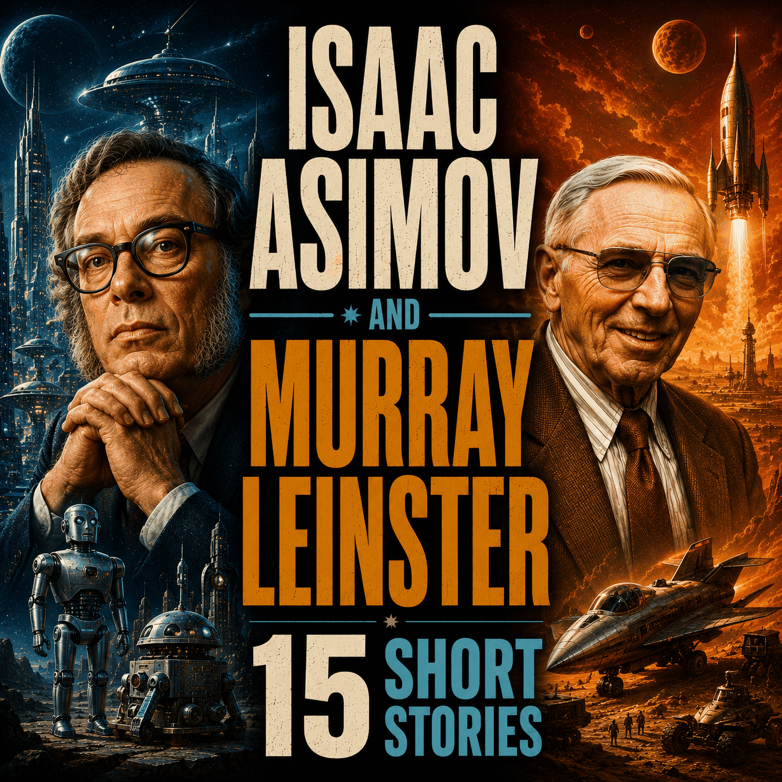 Isaac Asimov and Murray Leinster Short Stories - 15 Science Fiction Short Stories