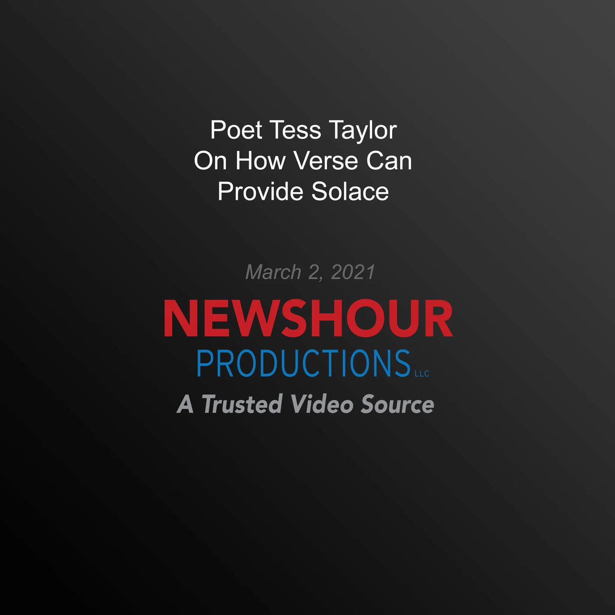 Poet Tess Taylor On How Verse Can Provide Solace