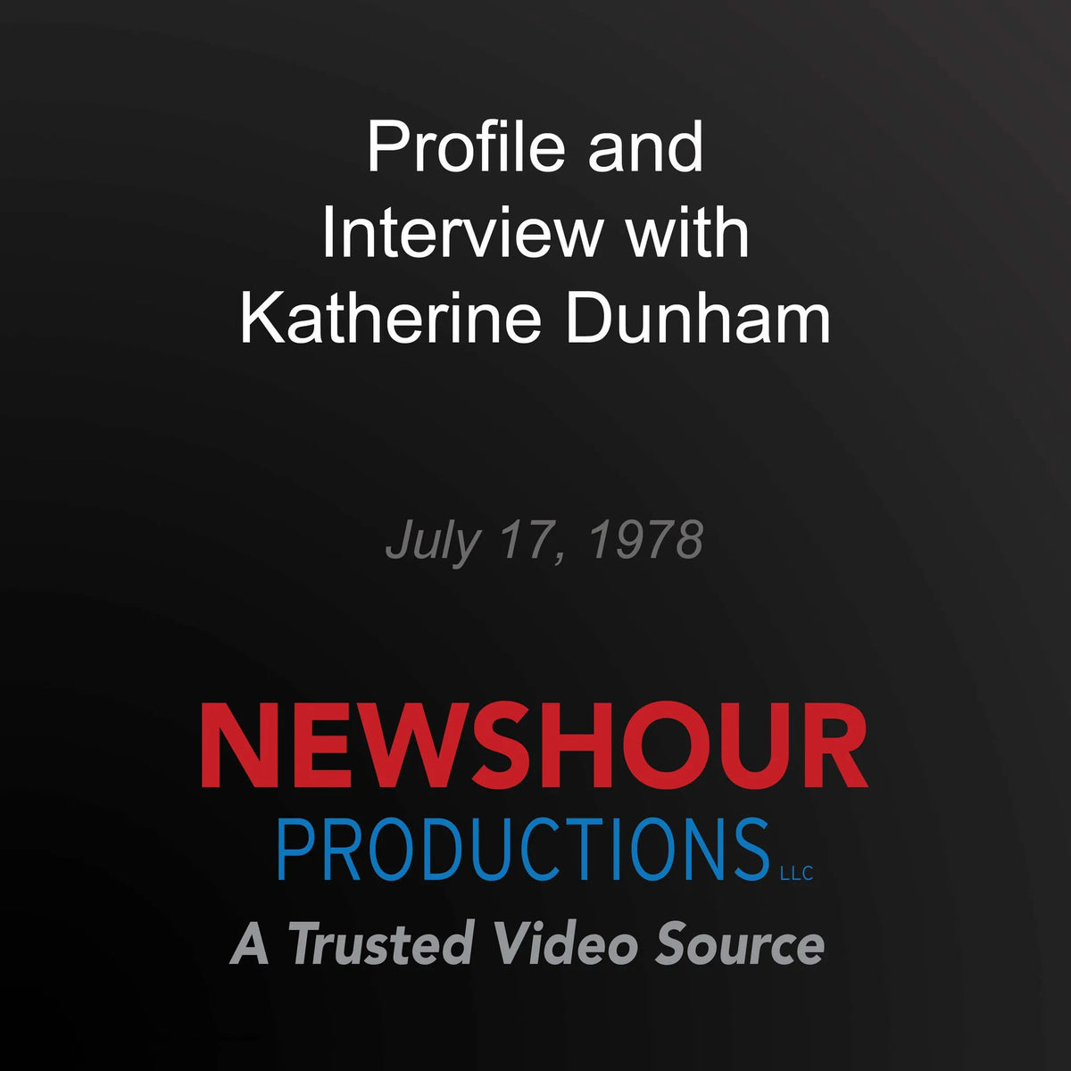 Profile and Interview with Katherine Dunham