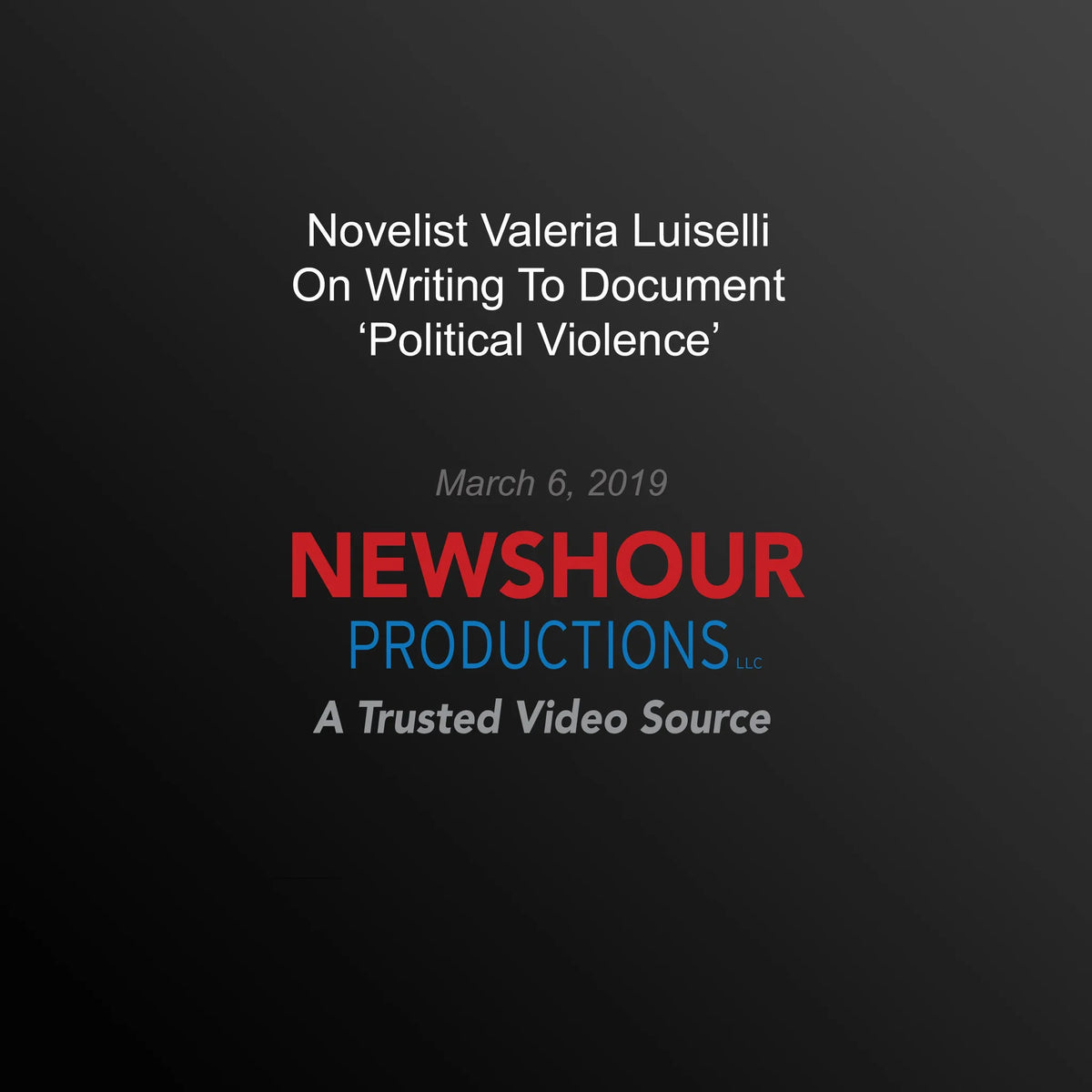 Novelist Valeria Luiselli On Writing To Document ‘Political Violence’